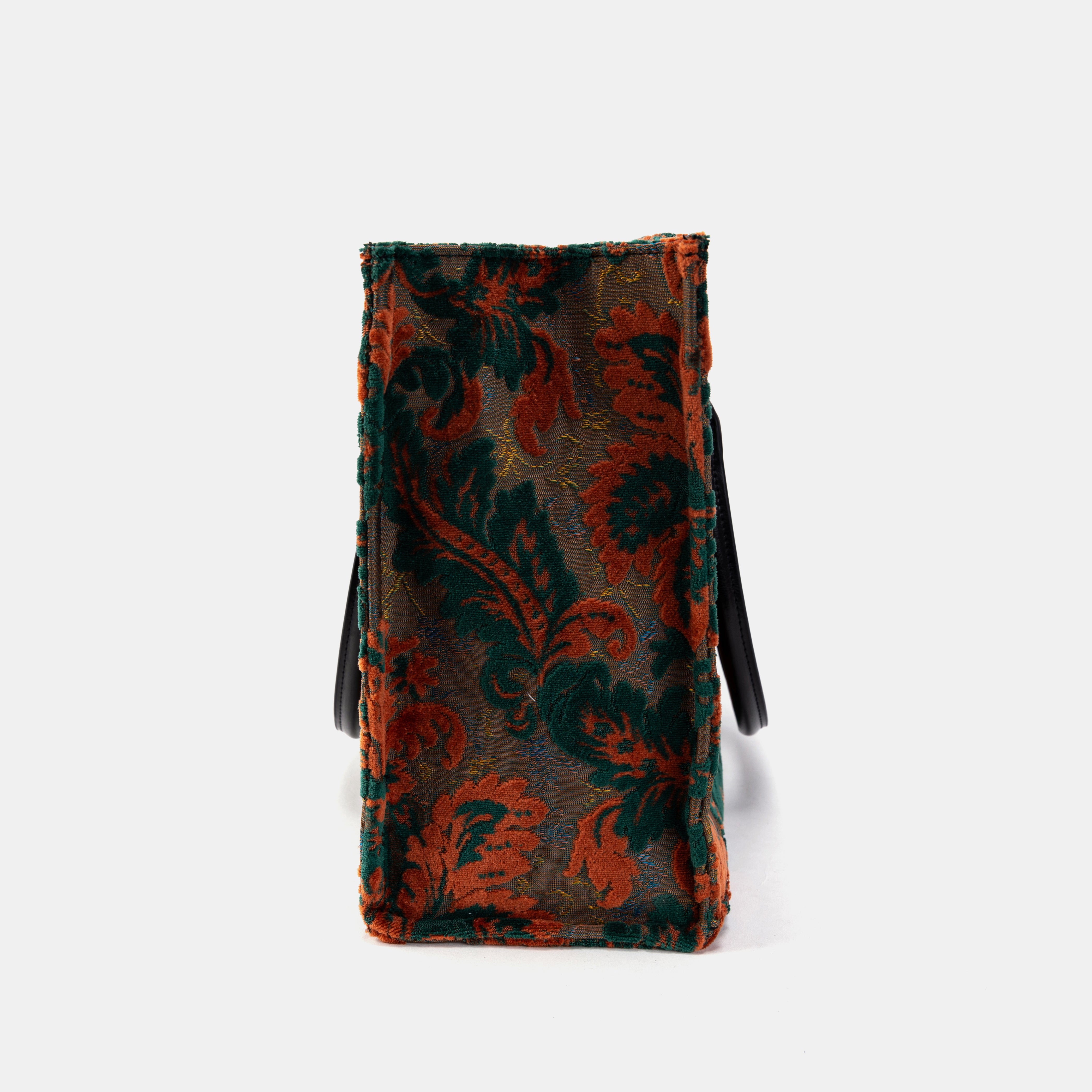 Burnout Velvet Revival Jade Laptop Work Tote of America SIDE