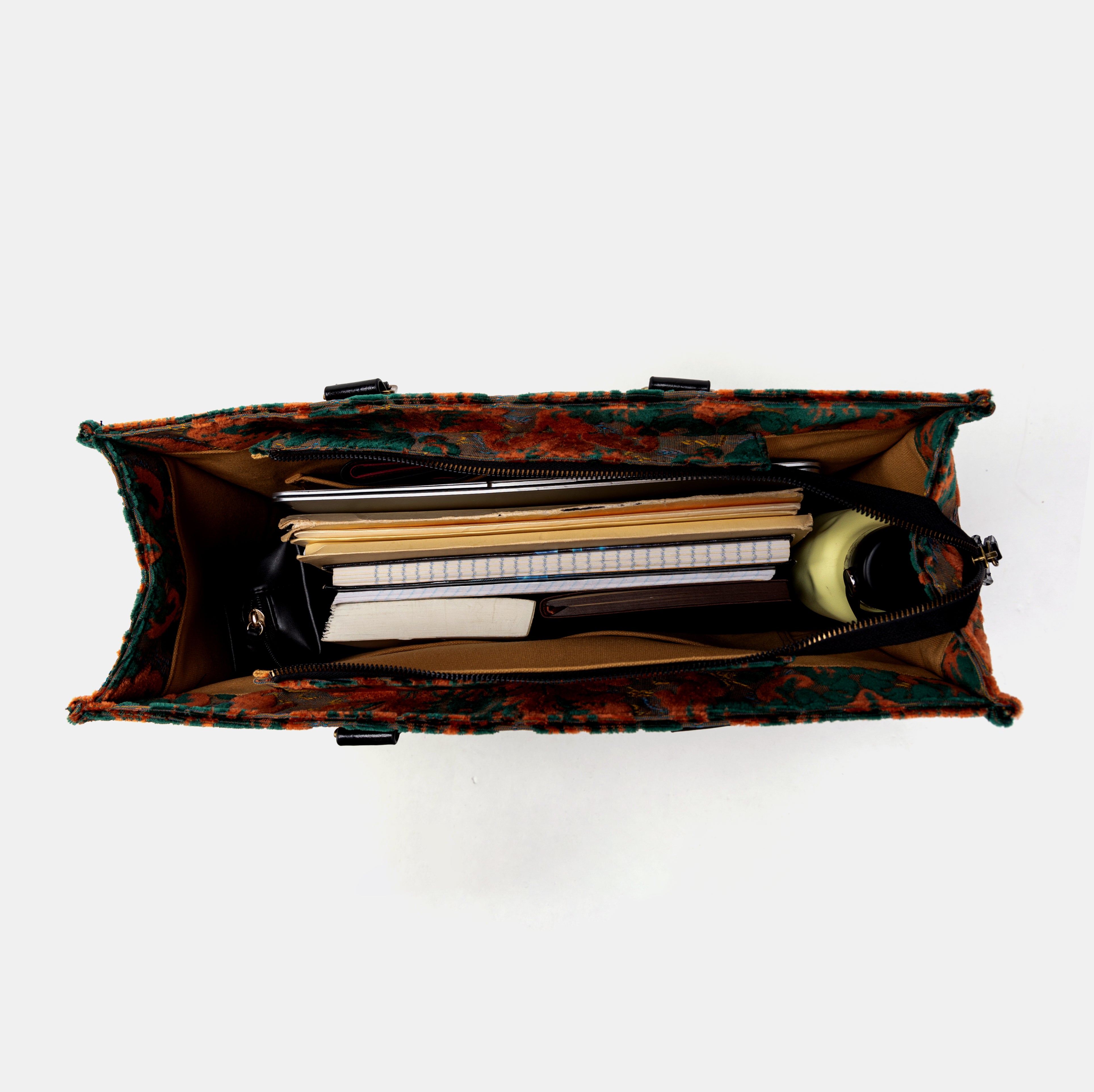 Burnout Velvet Revival Jade Laptop Work Tote of America IN USE