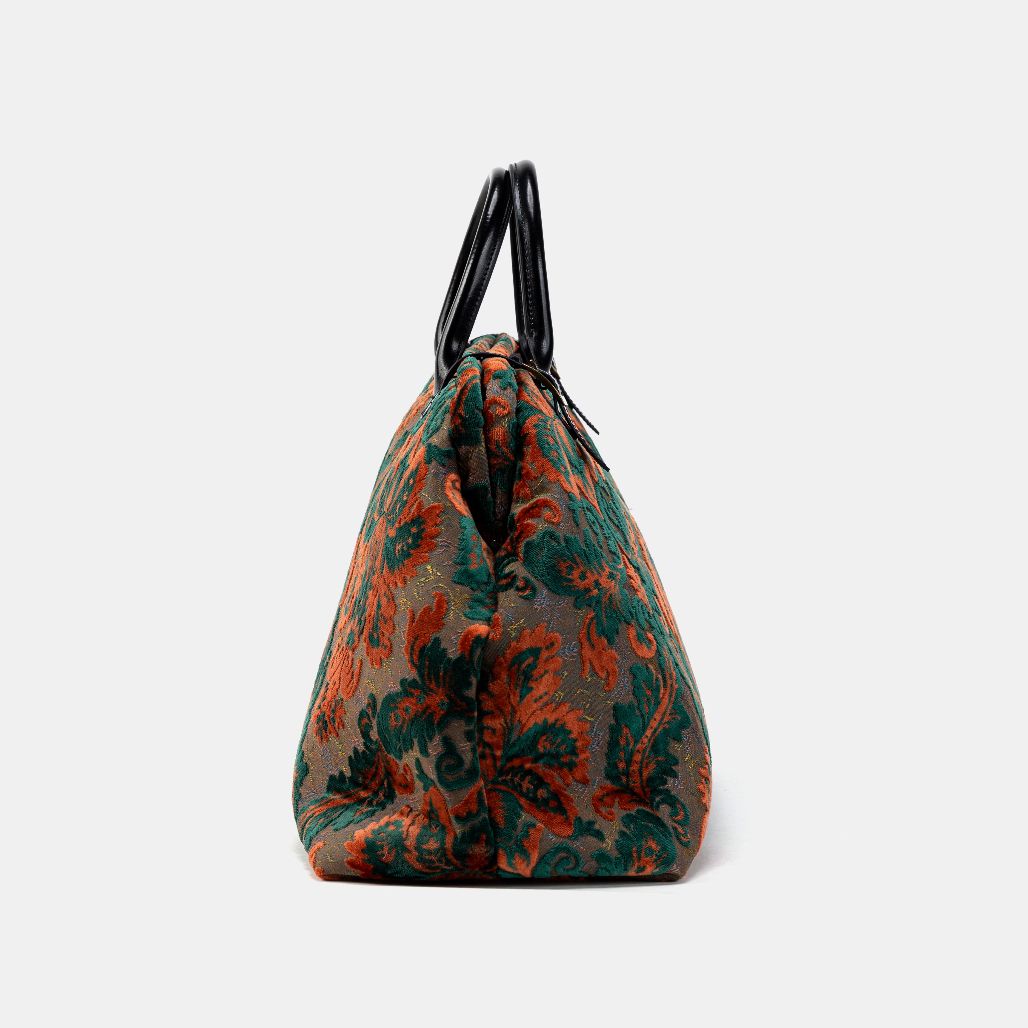 Burnout Velvet Revival Jade Large Carpetbag  of America side