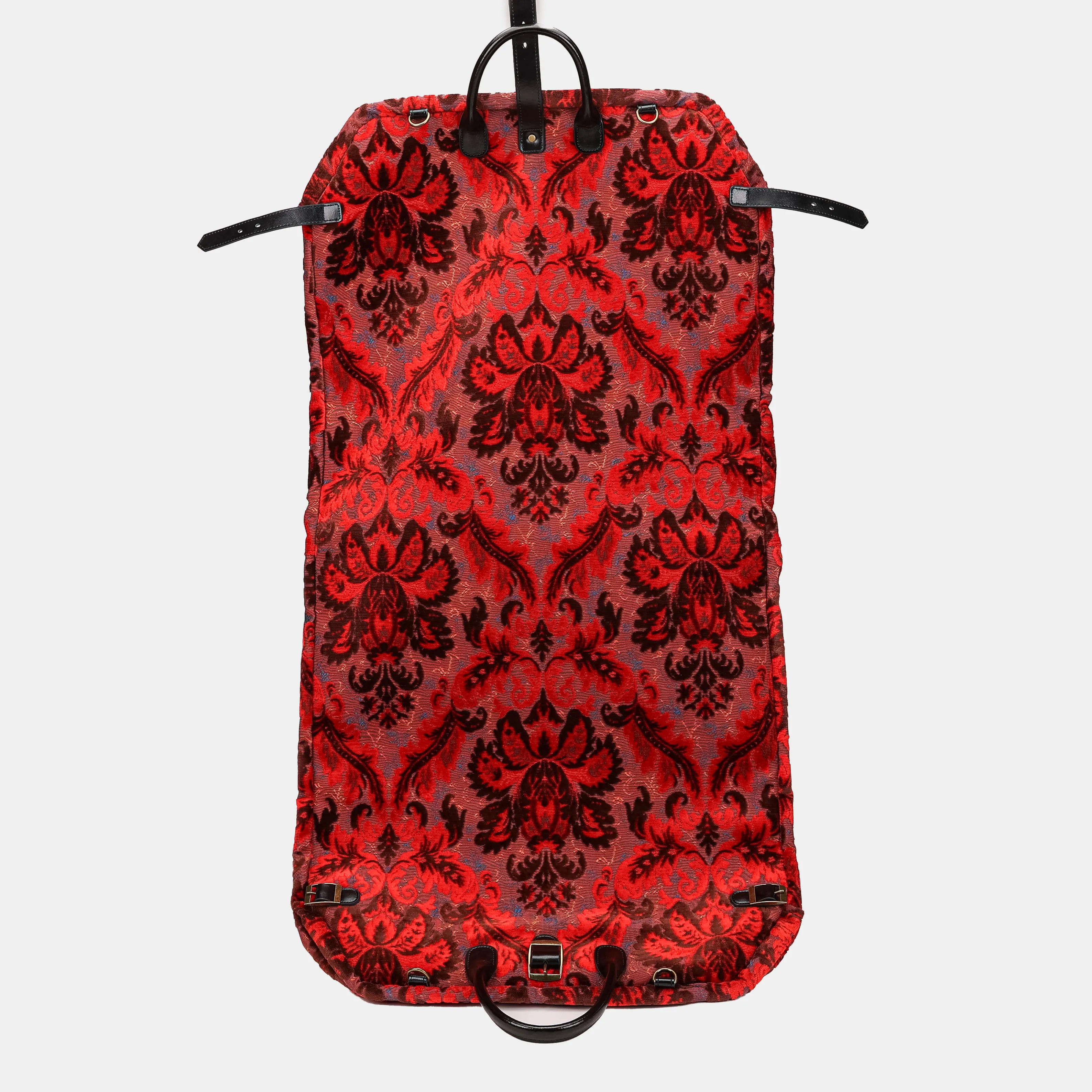 Burnout Velvet Revival Scarlet Carpet Garment Bag Carpetbag of America back