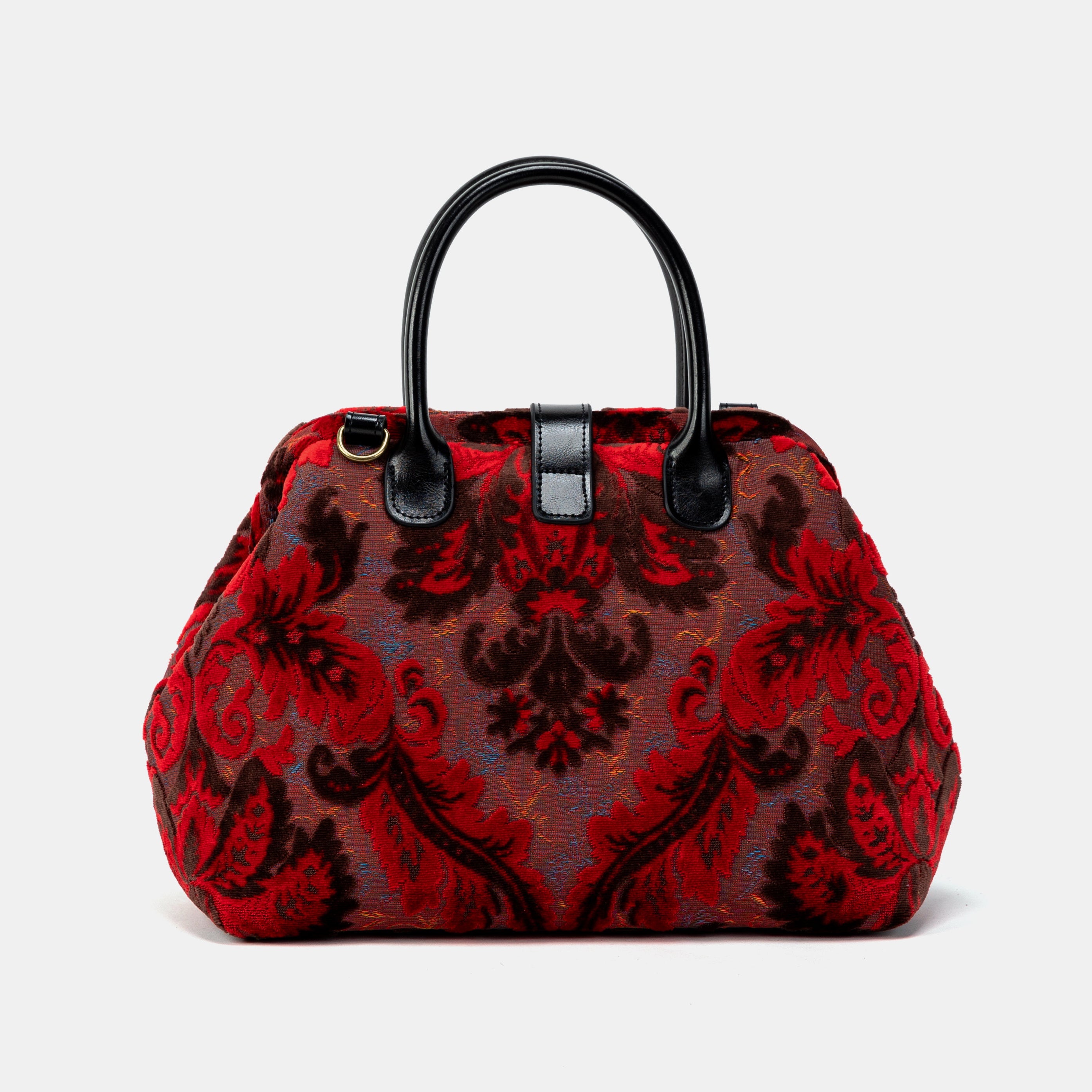 Burnout Velvet Revival Scarlet Carpet Handbag Purse of America front