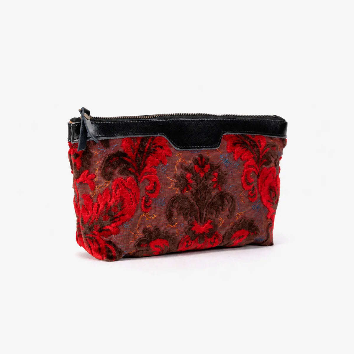 Burnout Velvet Revival Scarlet Carpet Makeup Bag side