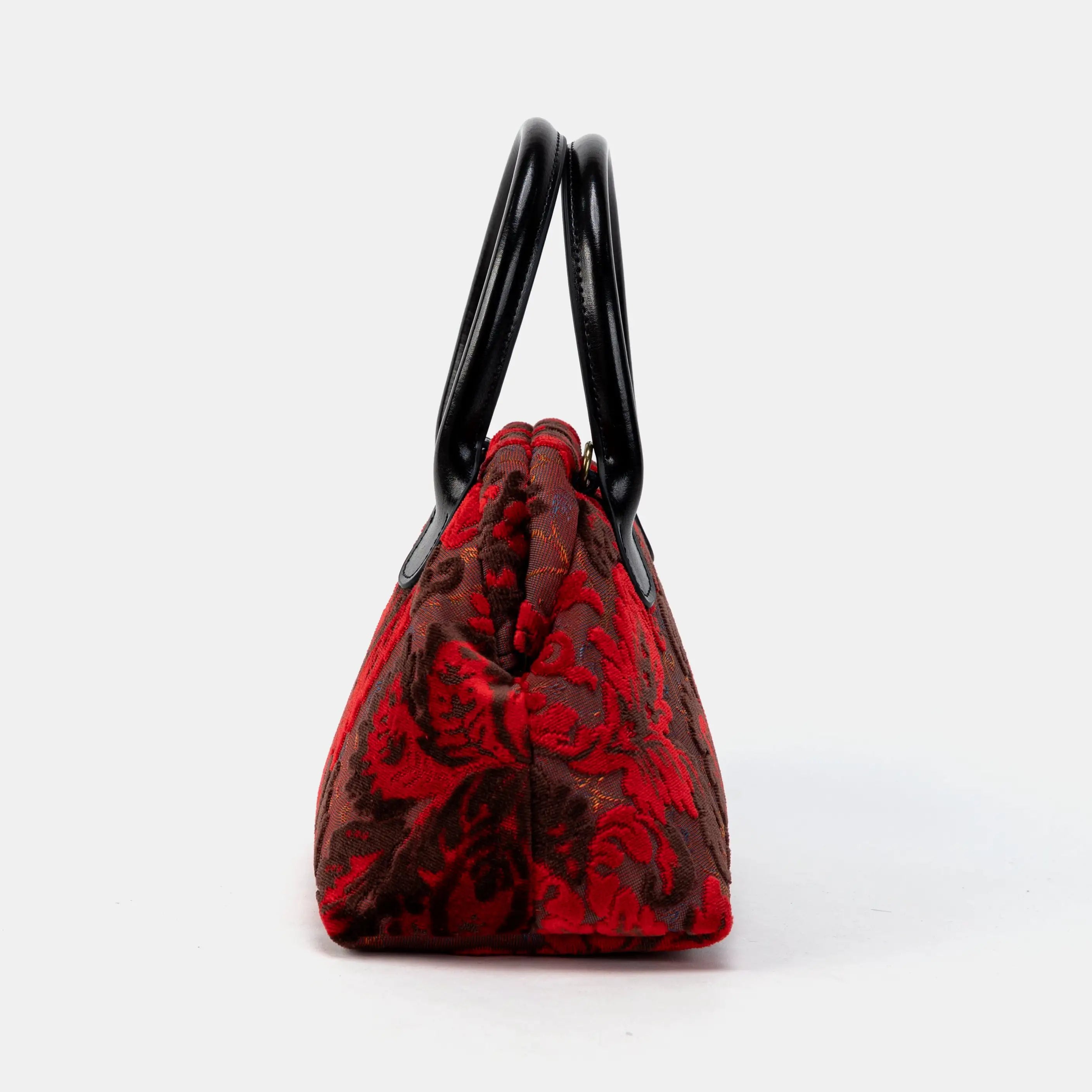 Burnout Velvet Revival Scarlet Carpet Satchel side