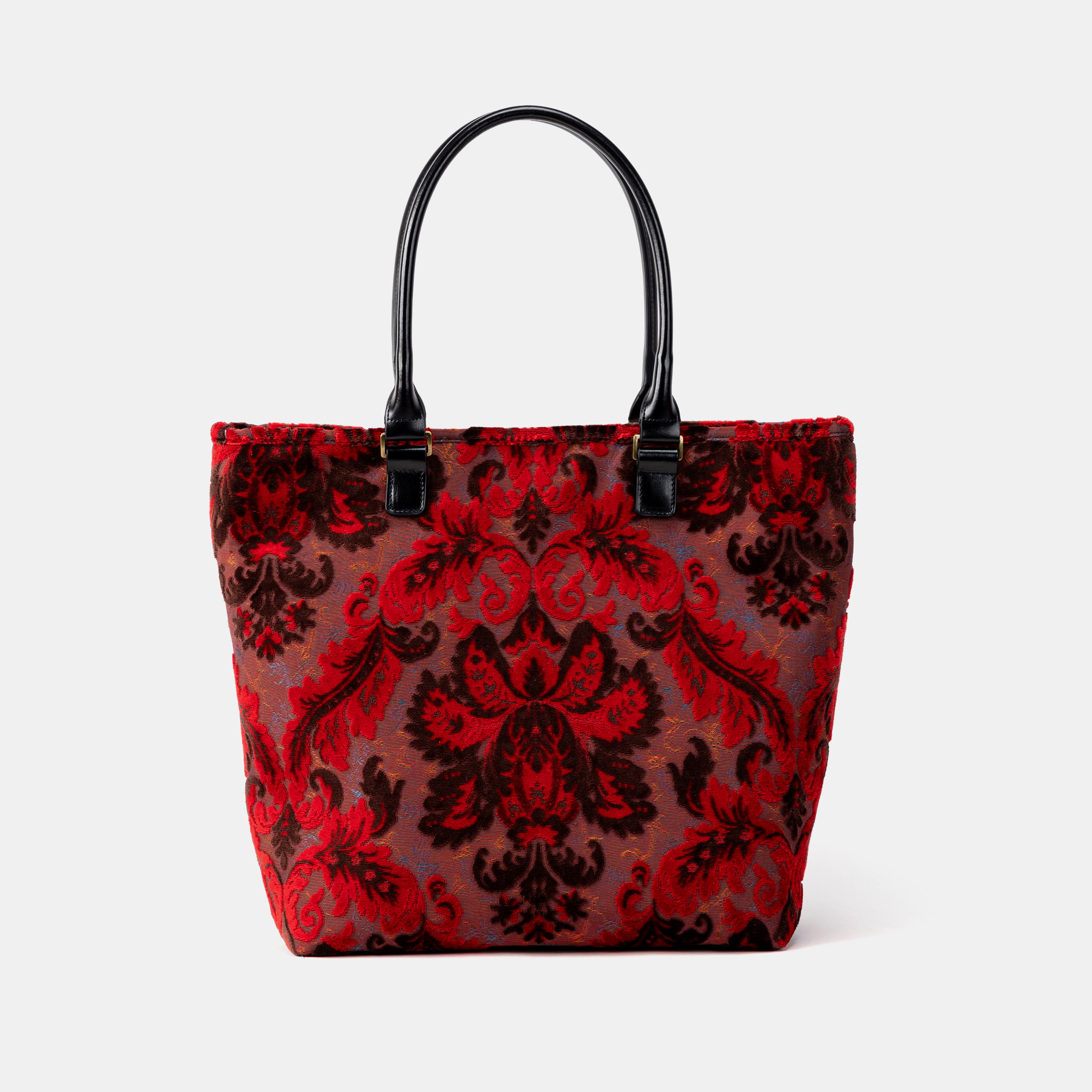 Burnout Velvet Revival Scarlet Carpet Tote Shopper of America back