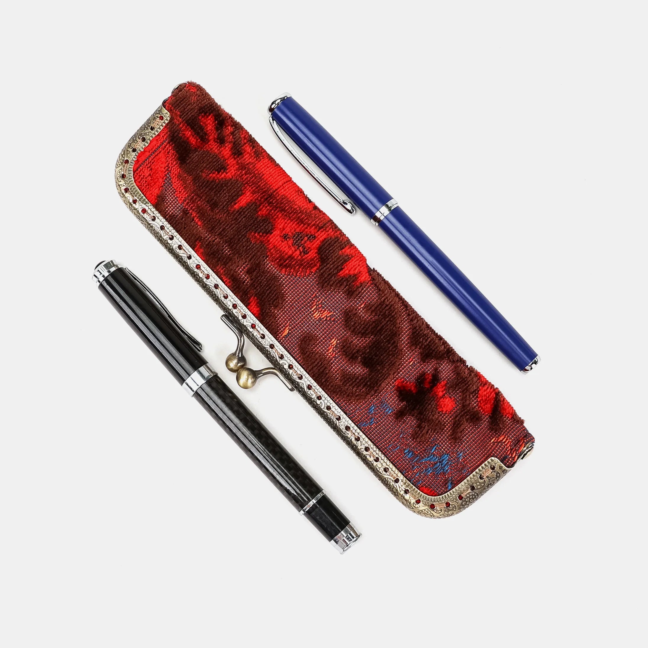 Revival Scarlet Duo Pen Case Carpetbag of America side