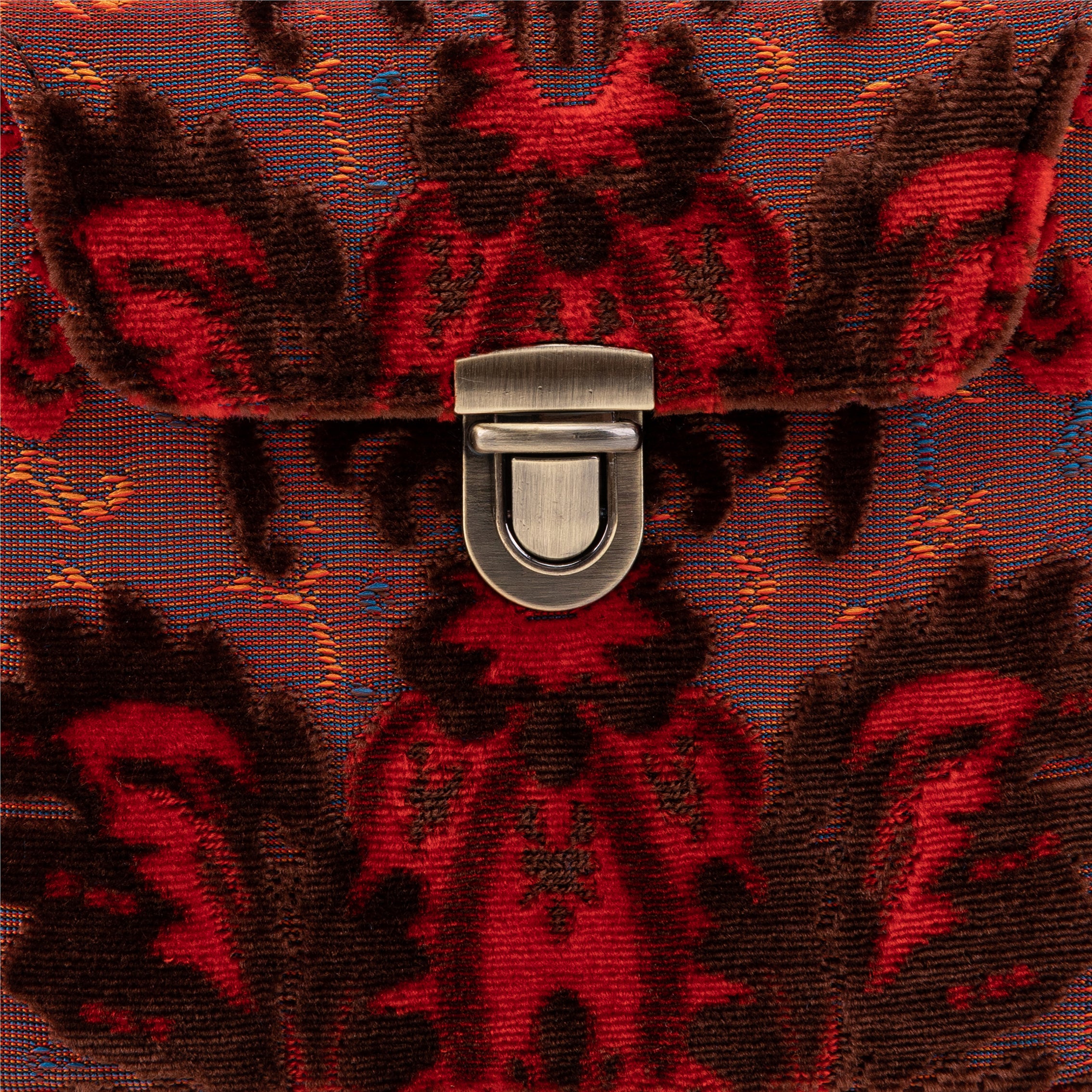 Burnout Velvet Revival Scarlet Emma Small Train Case Crossbody of America tuck lock