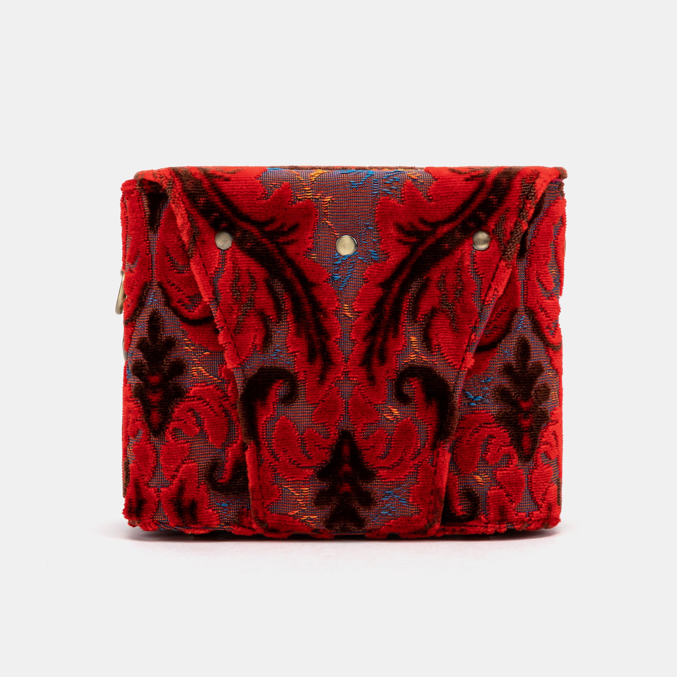 Burnout Velvet Revival Scarlet Emma Small Train Case Crossbody of America back