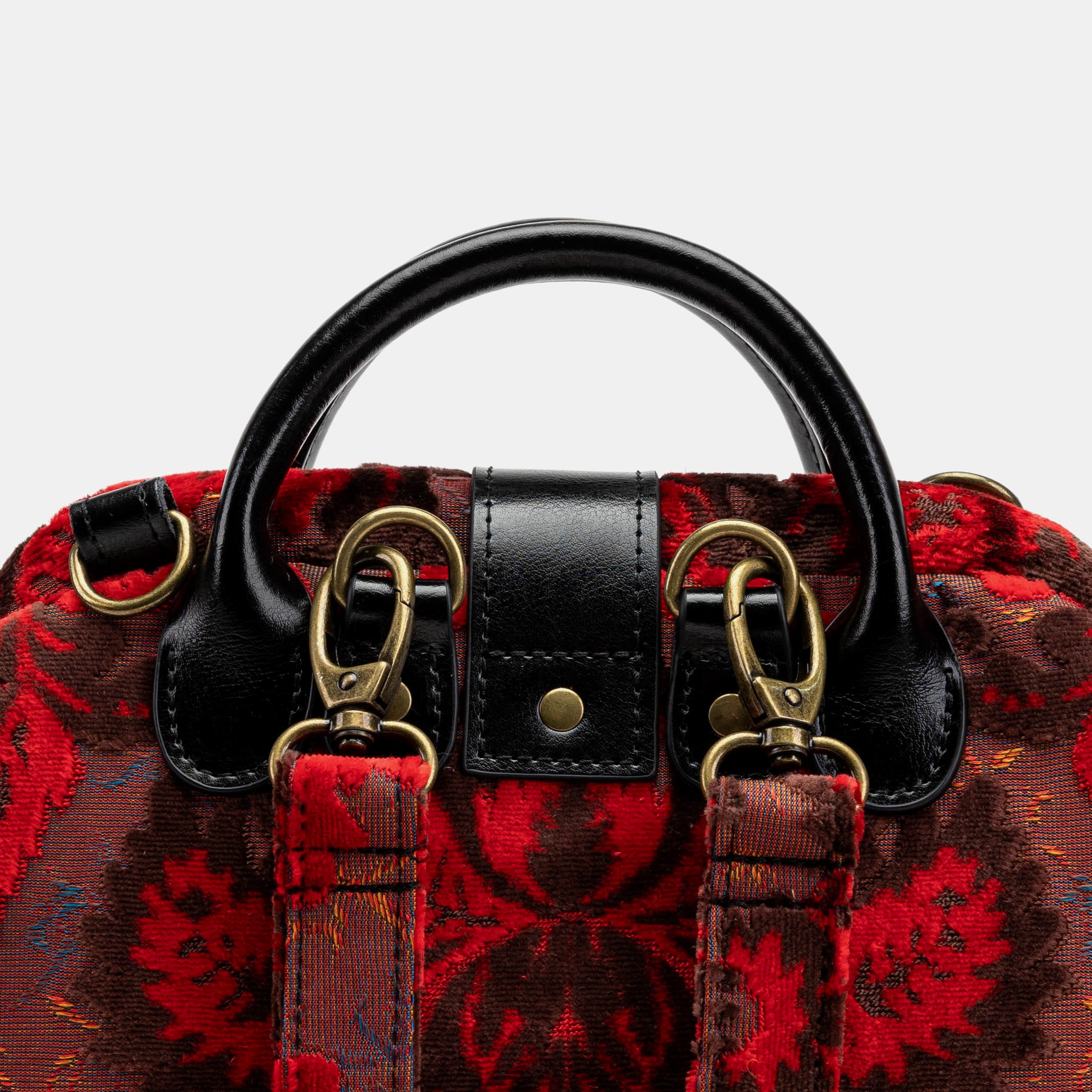 Burnout Velvet Revival Scarlet Everyday Backpack of America back detail