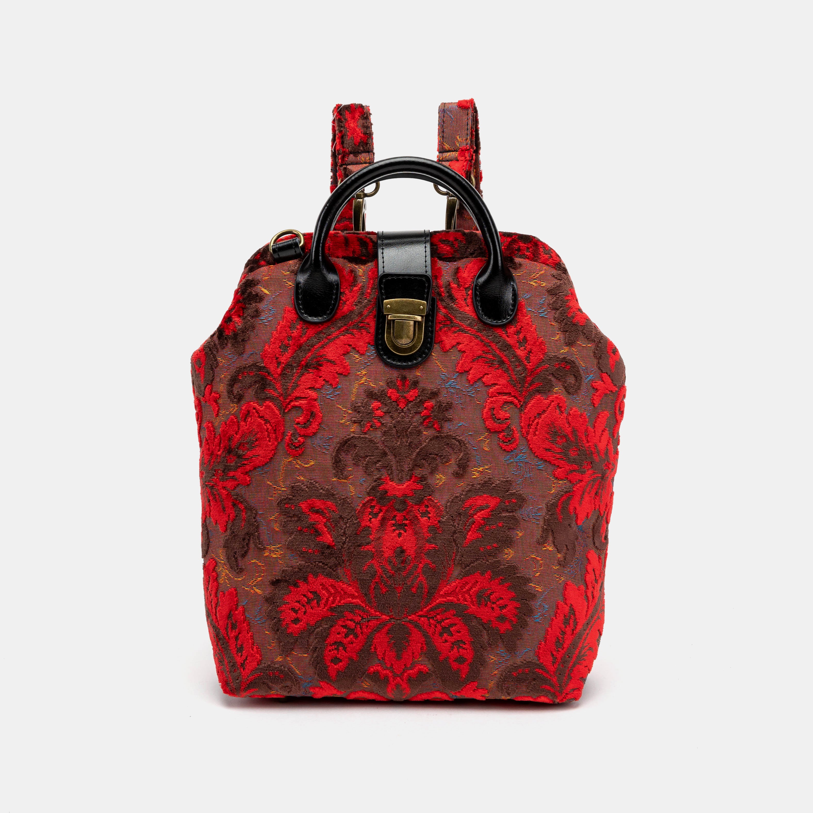 Burnout Velvet Revival Scarlet Everyday Backpack of America front