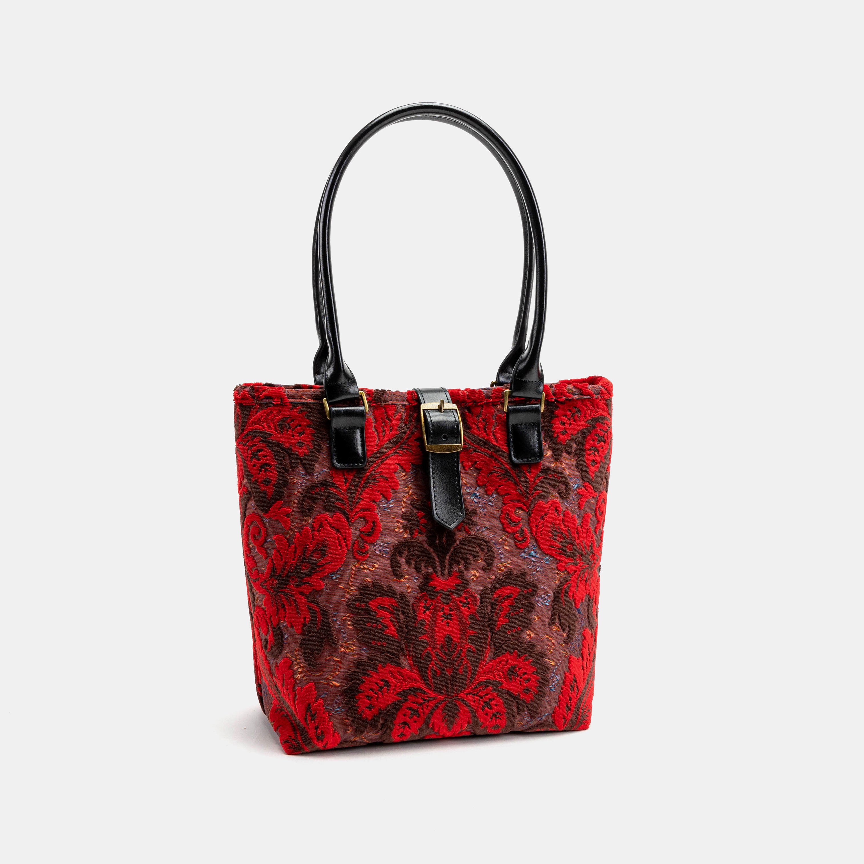 Burnout Velvet Revival Scarlet Everyday Tote Bag of America front side