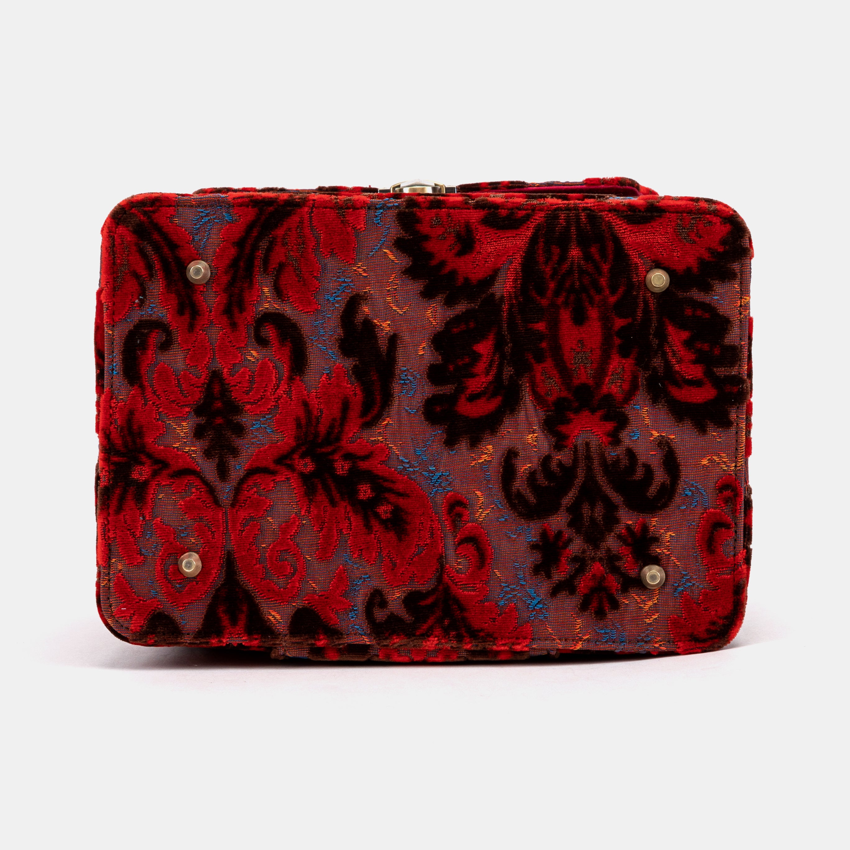 Burnout Velvet Revival Scarlet Josephine Large Train Case of America bottom