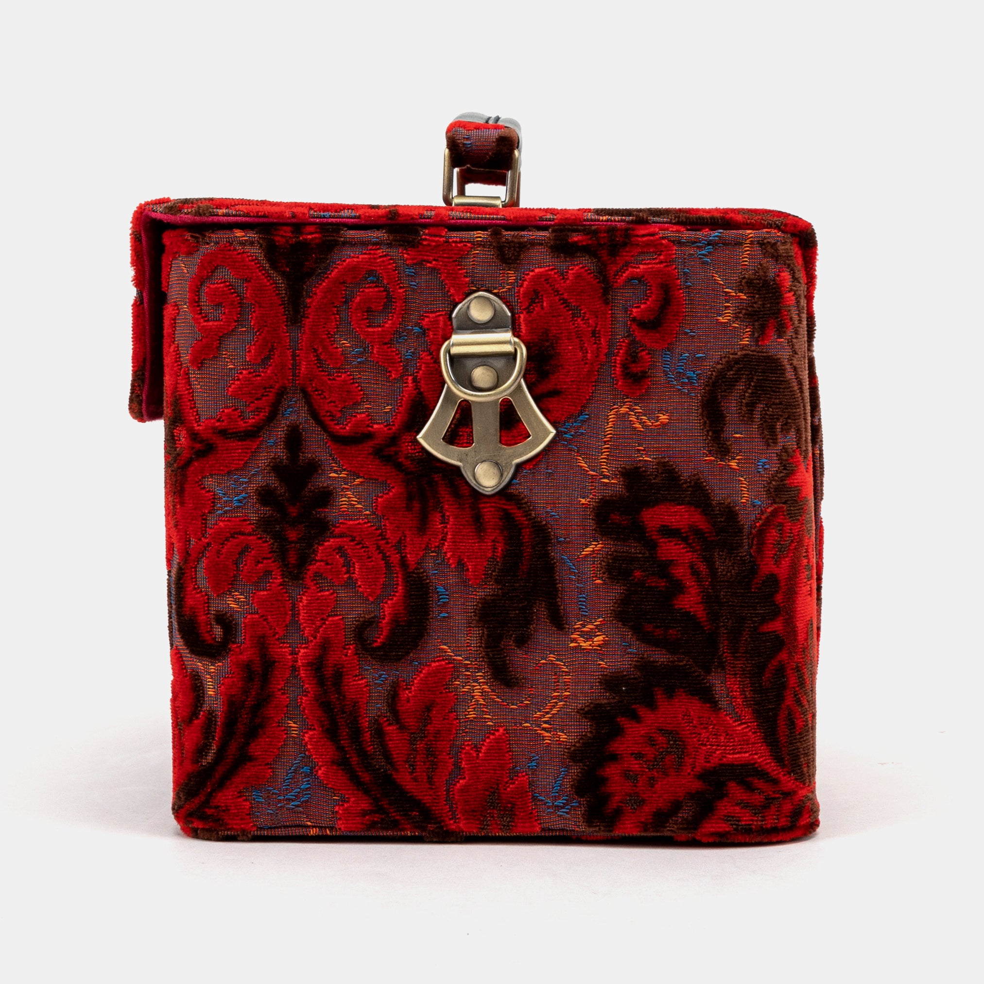 Burnout Velvet Revival Scarlet Josephine Large Train Case of America side