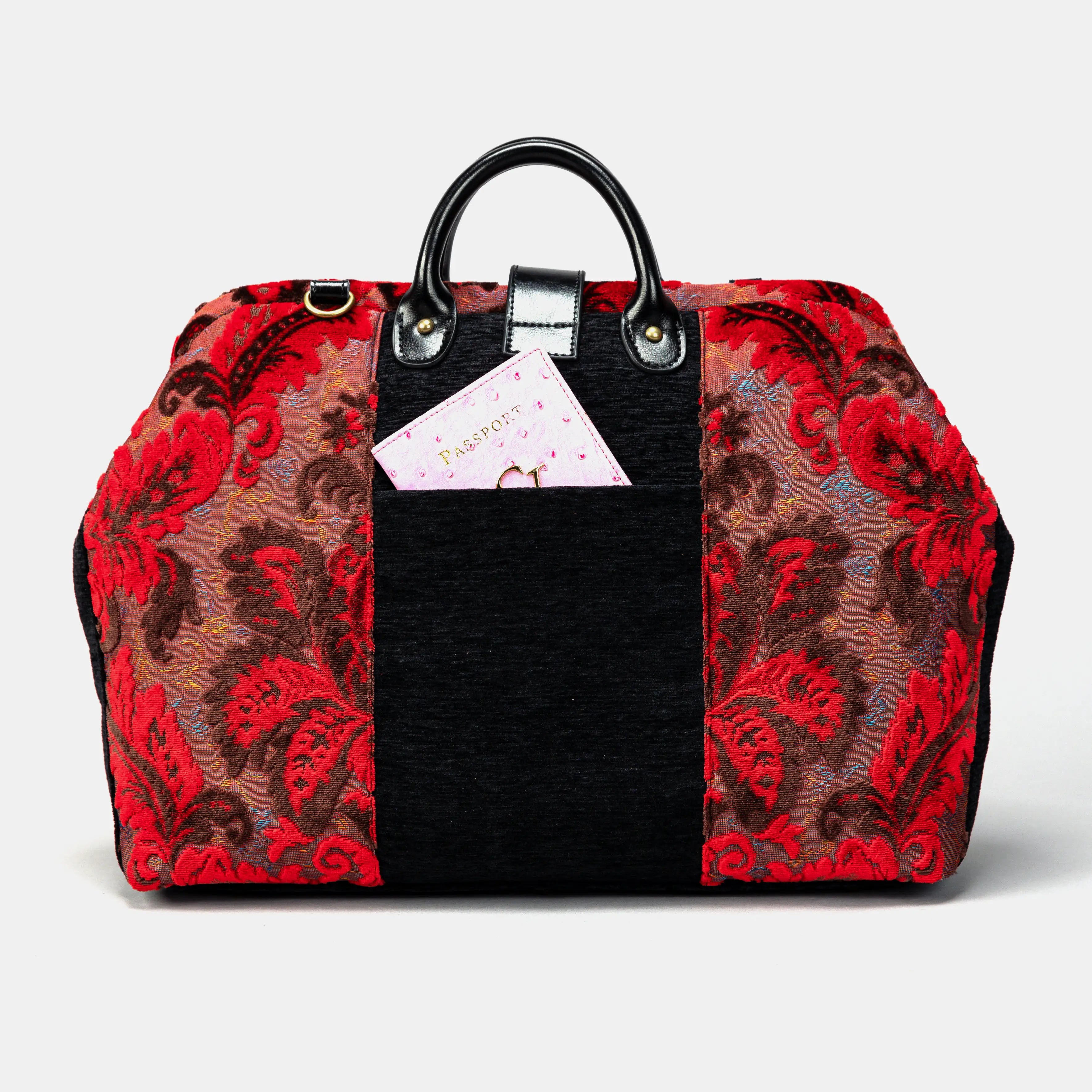 Burnout Velvet Revival Scarlet Laptop Work Bag of America back