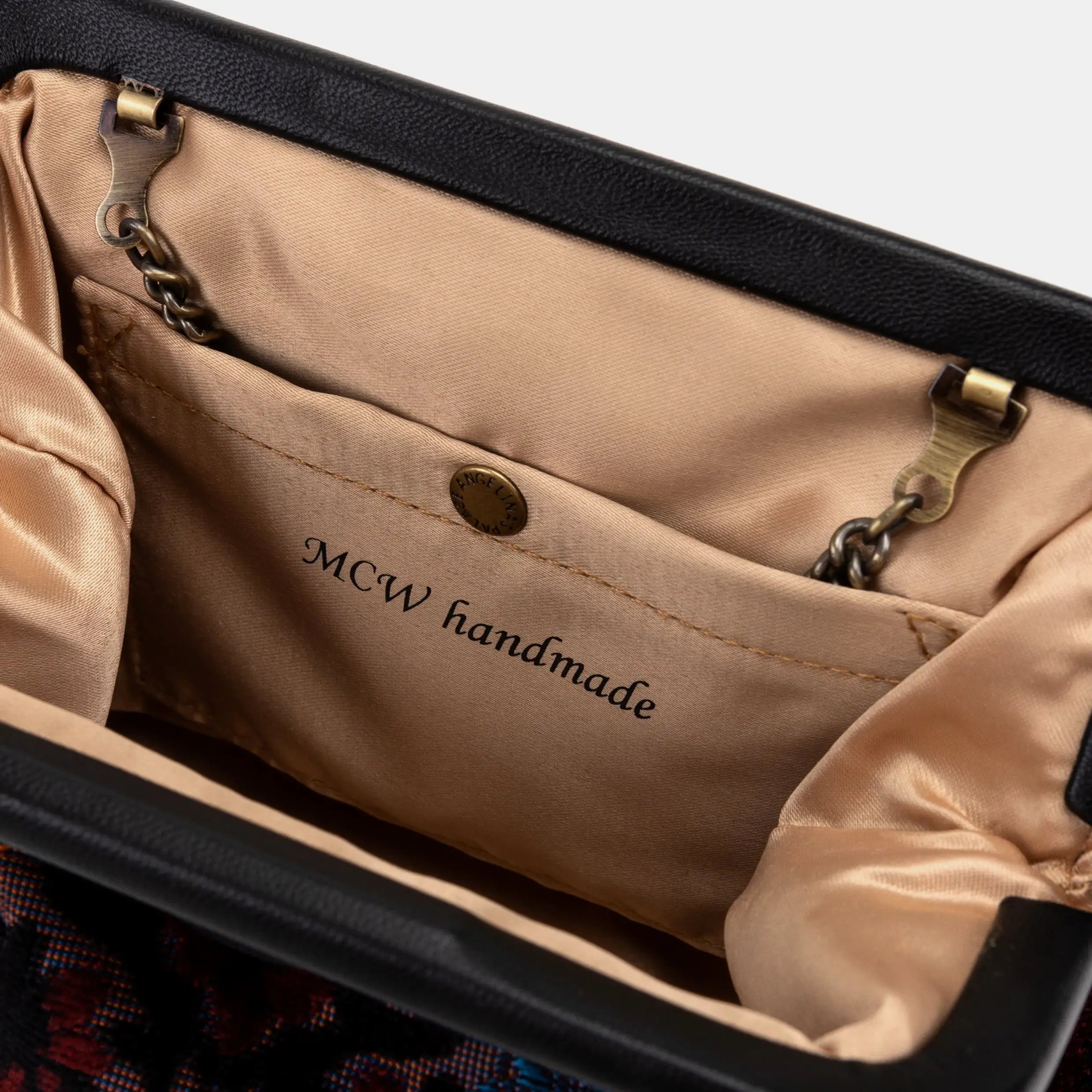 Burnout Velvet Revival Sephia Alma Clutch detail
