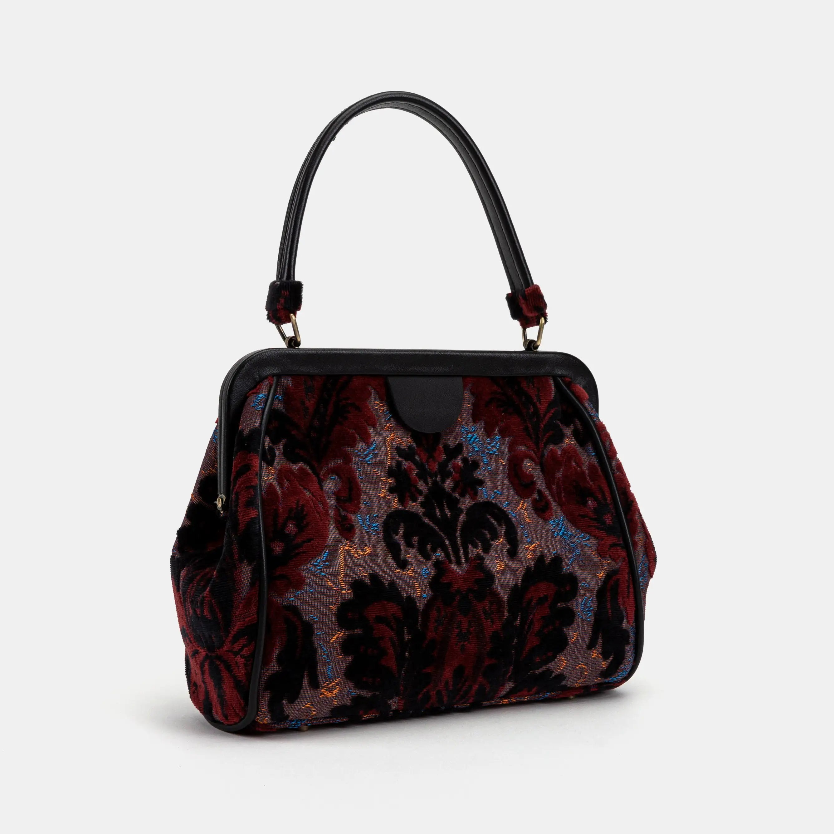 Burnout Velvet  Revival Sephia Alma Carpet Bag of America front side