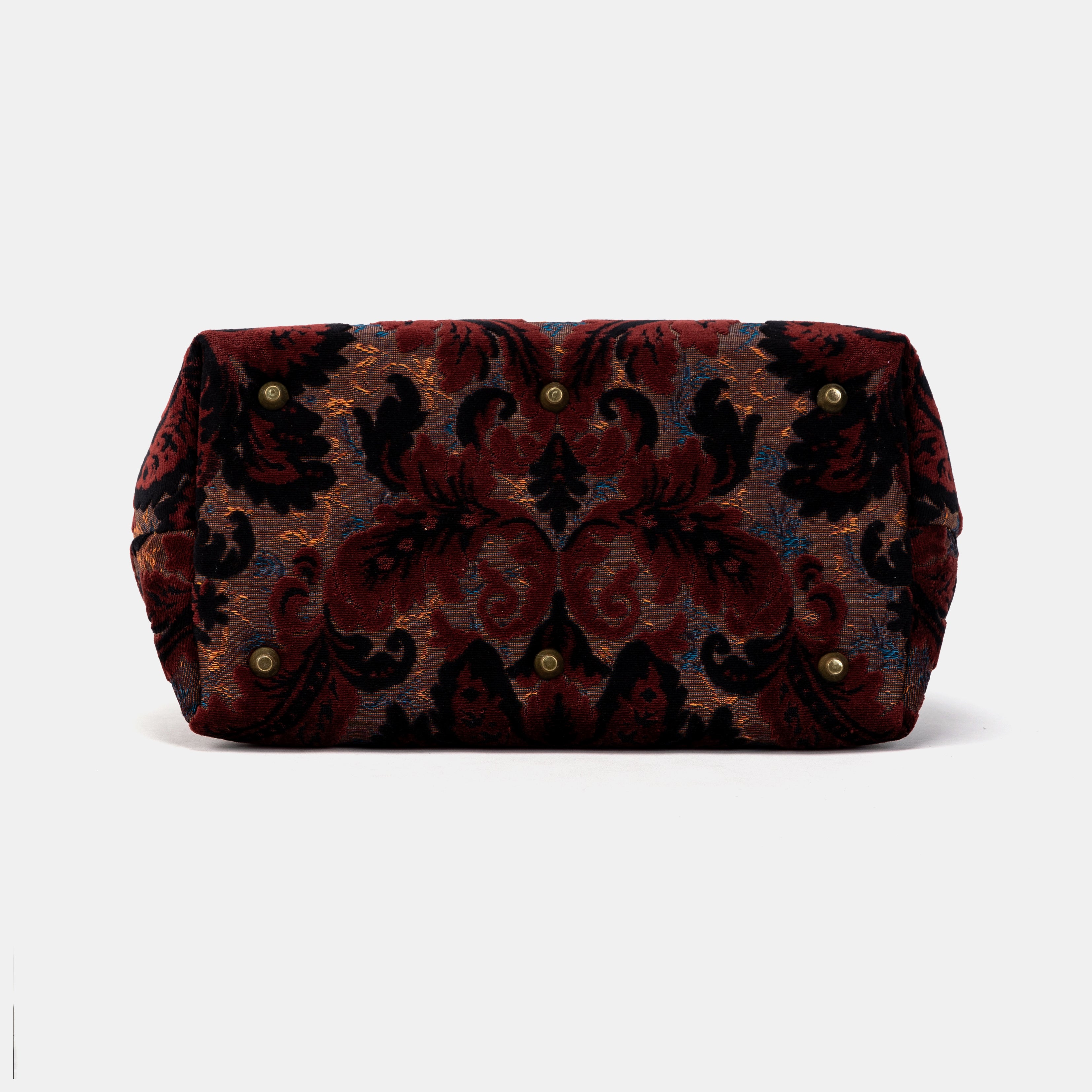 Burnout Velvet Revival Sephia Carpet Handbag Purse of America bottom