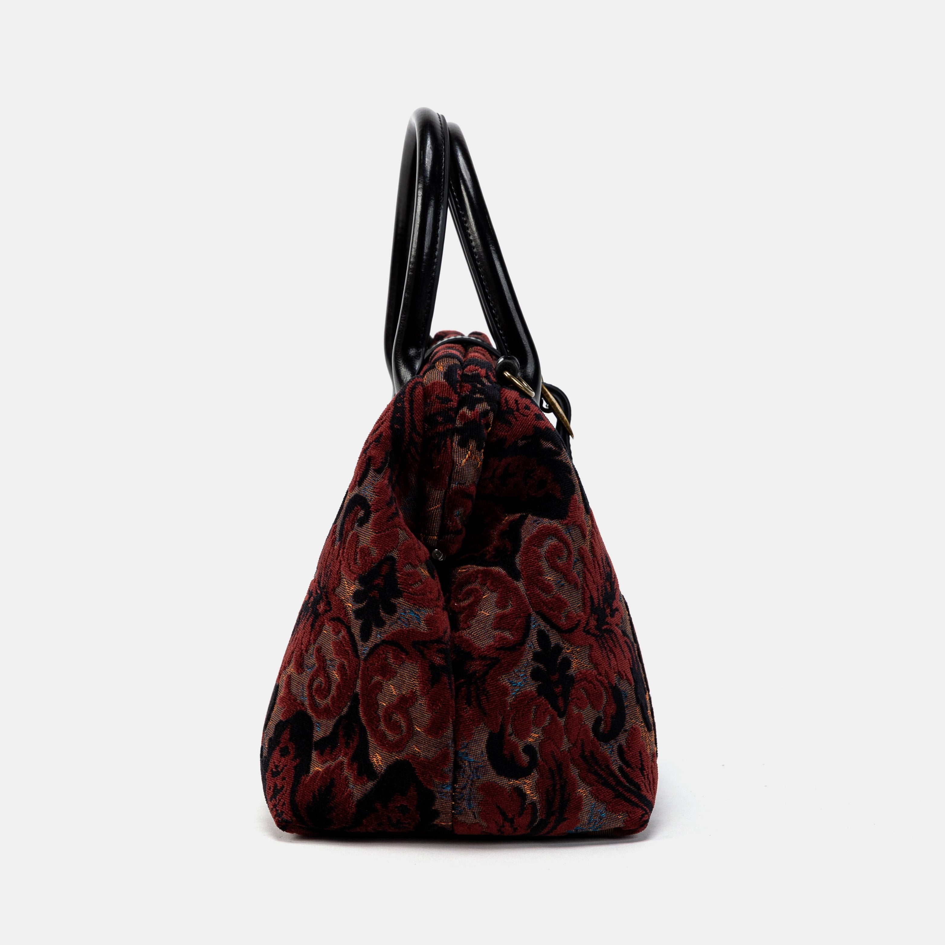 Burnout Velvet Revival Sephia Carpet Handbag Purse of America side