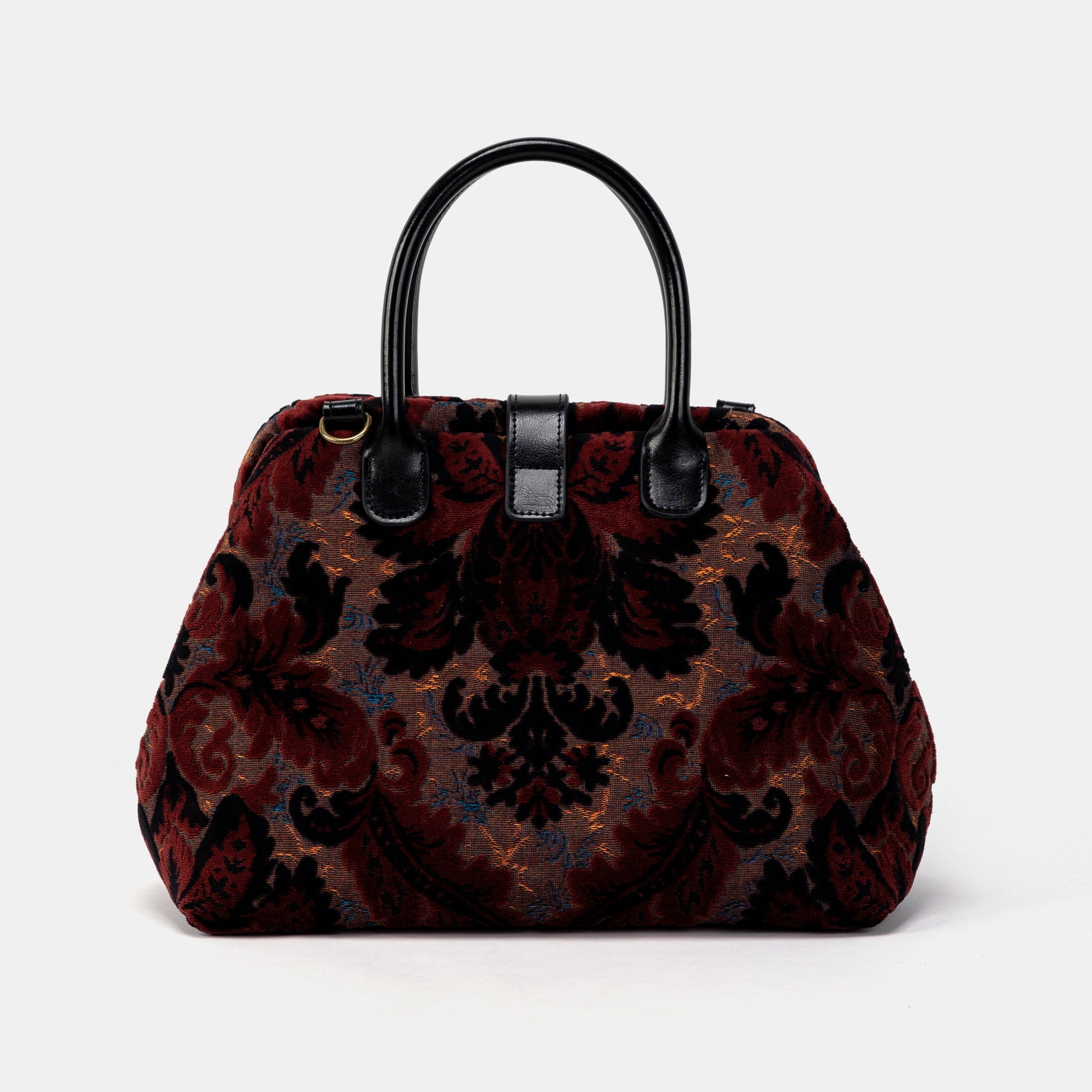 Burnout Velvet Revival Sephia Carpet Handbag Purse of America back