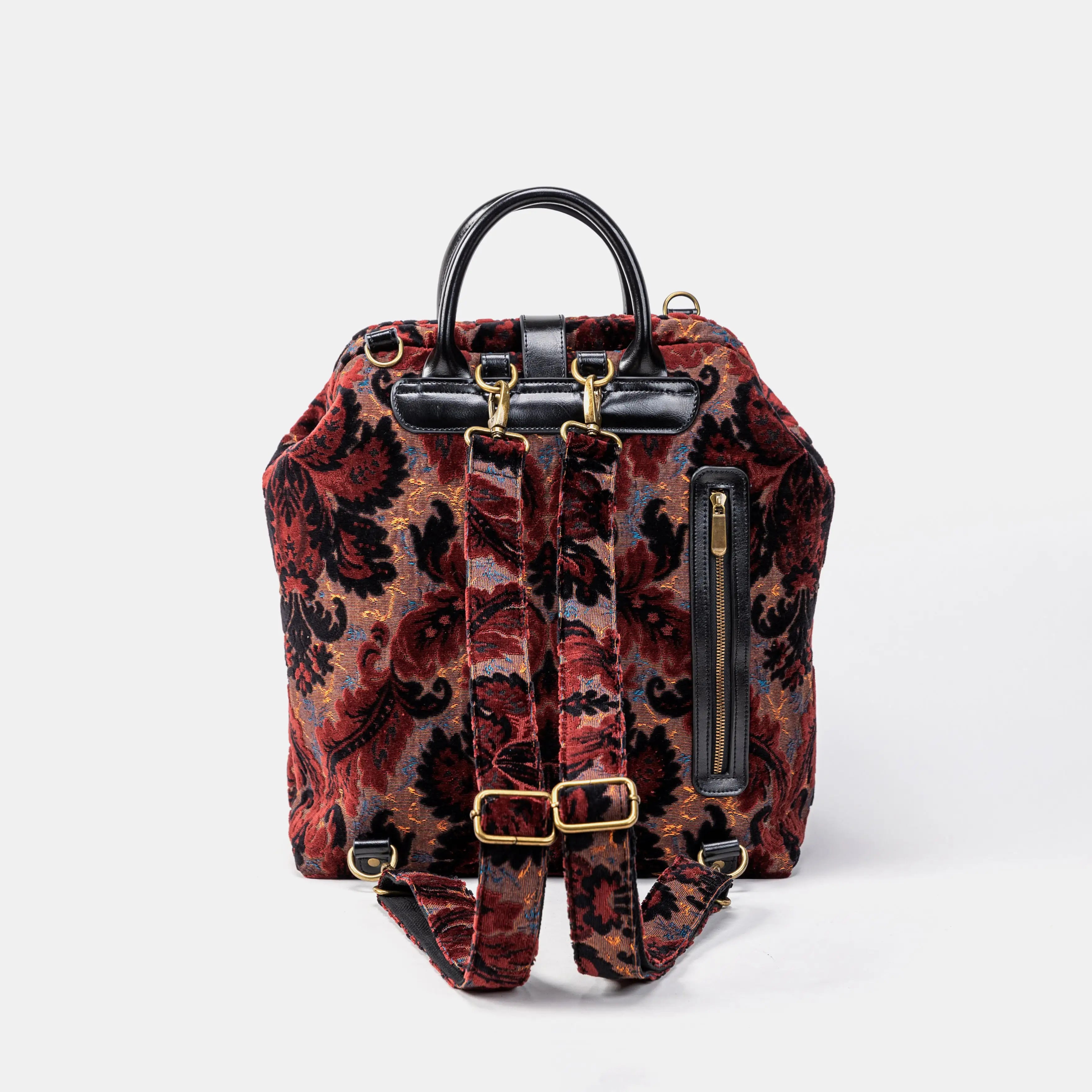Burnout Velvet Revival Sephia Carpet Laptop Backpack of America back