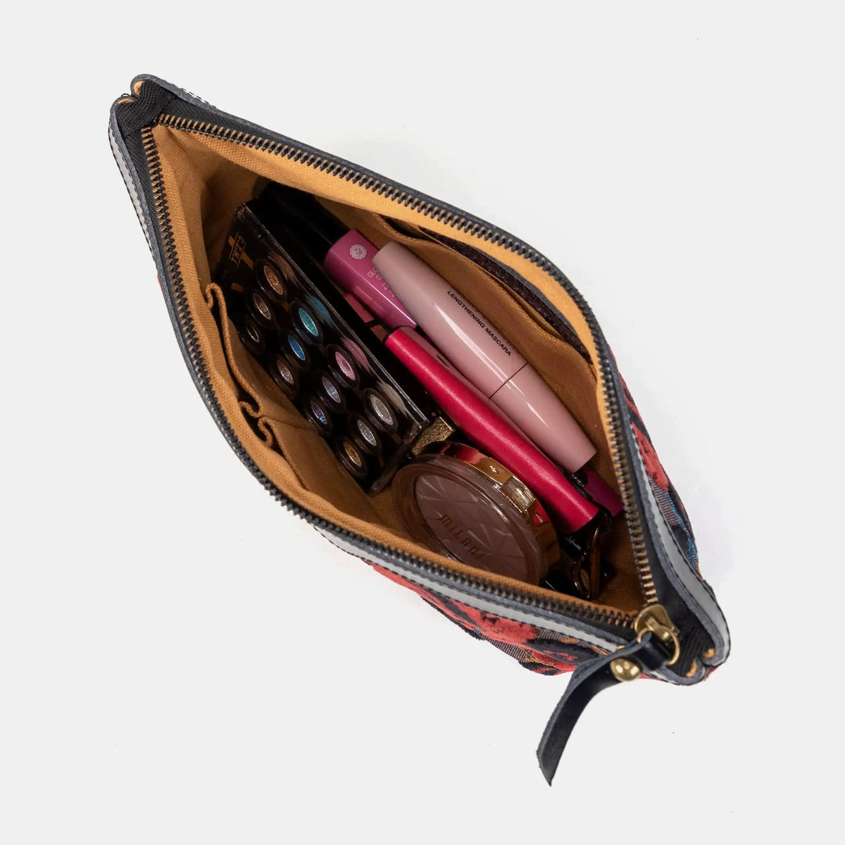 Burnout Velvet Revival Sephia Carpet Makeup Bag of America capacity