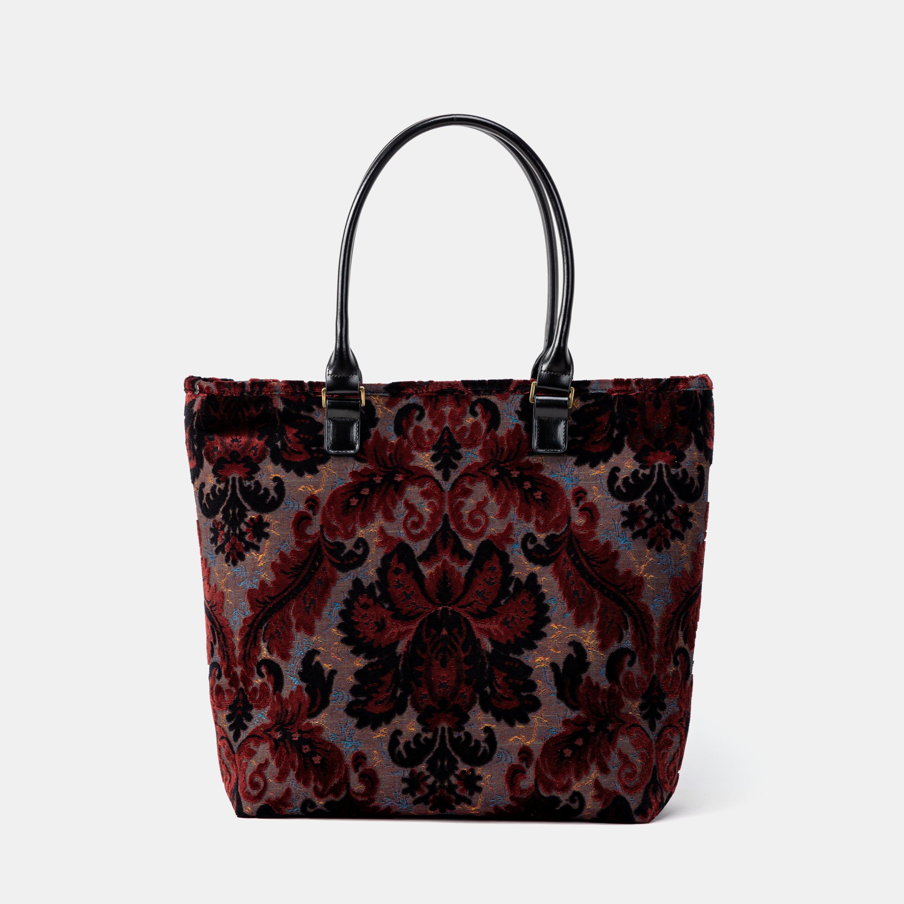 Burnout Velvet Revival Sephia Carpet Tote Shopper of America back