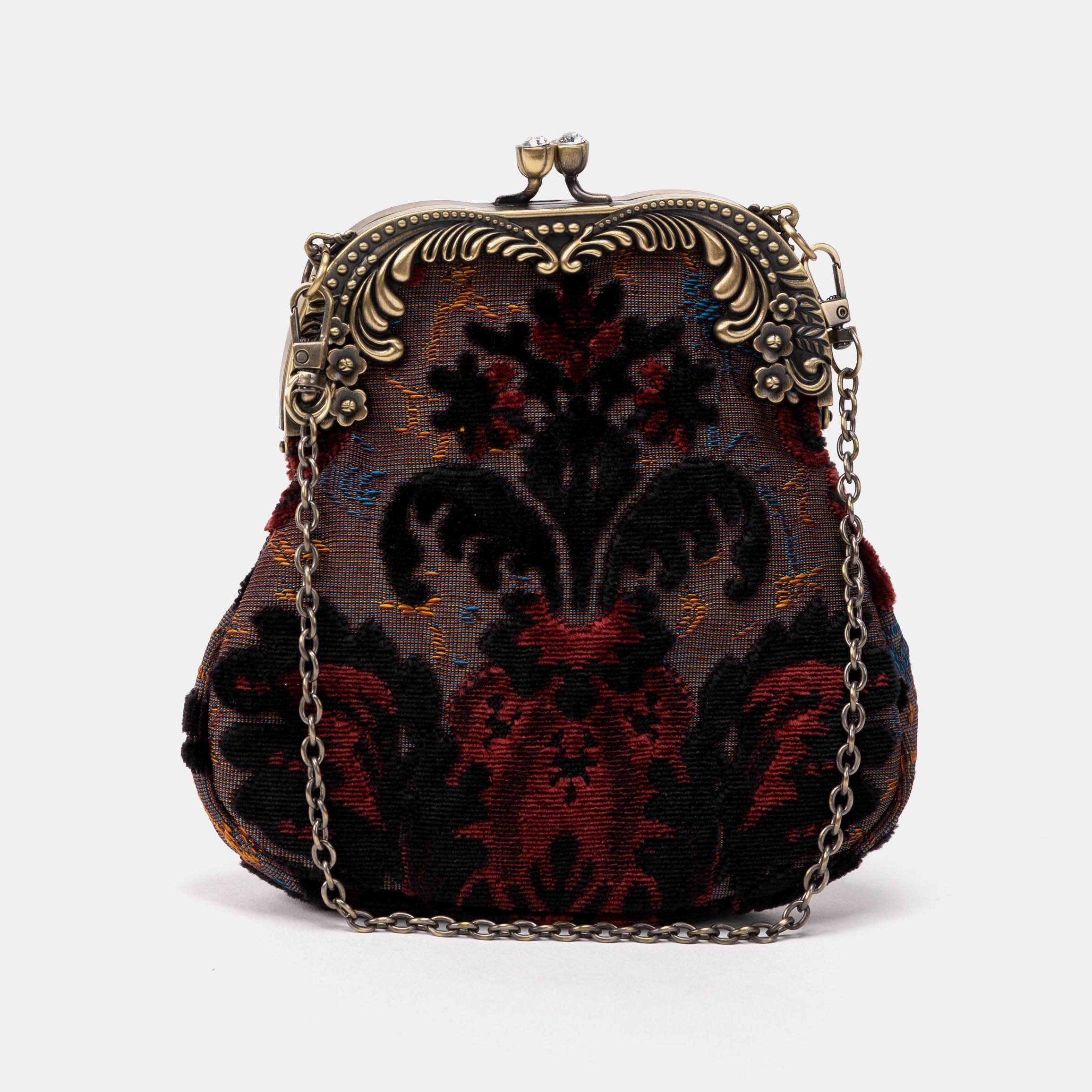 Burnout Velvet Revival Sephia Chatelaine Purse Medium main