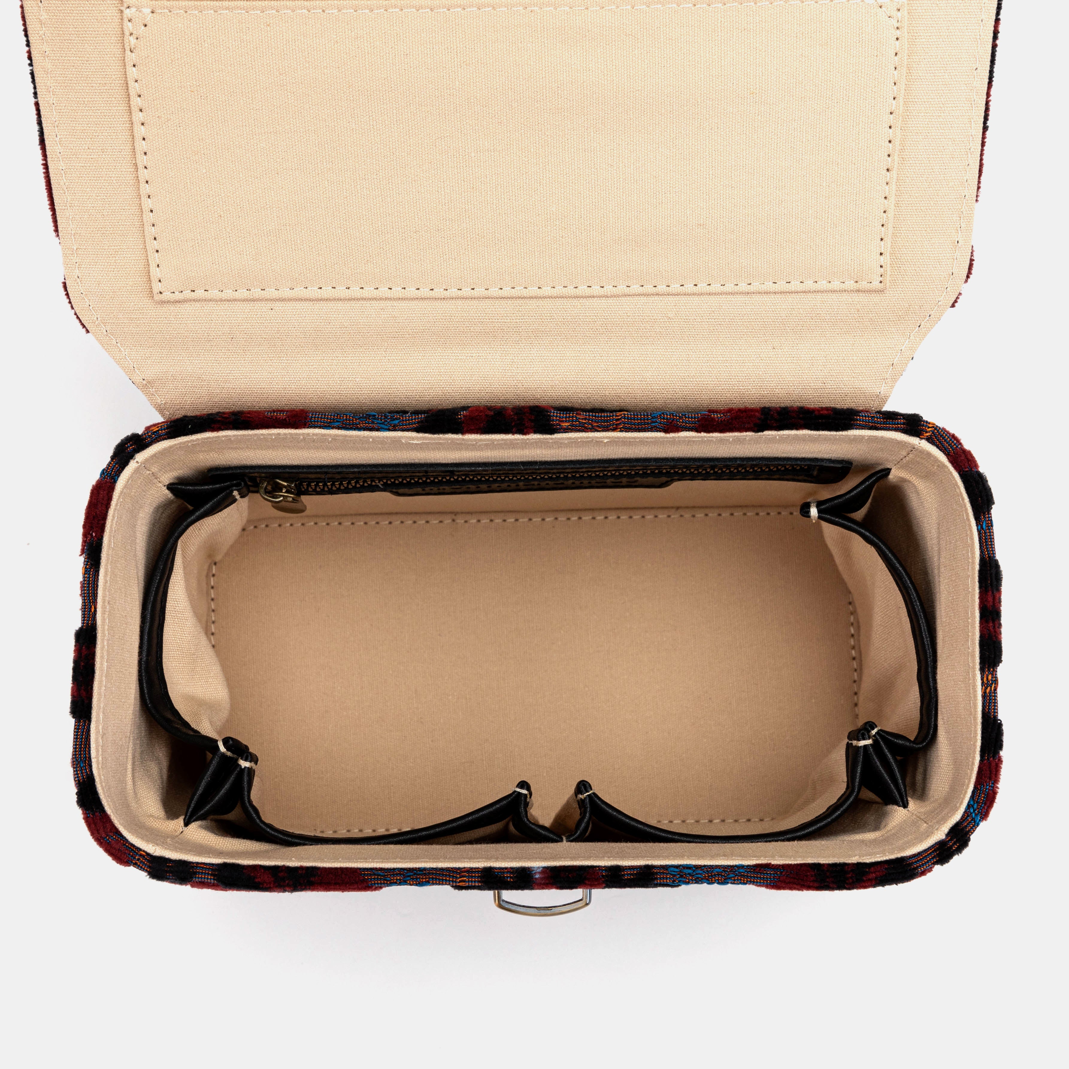 Burnout Velvet Revival Sephia Clara Medium Train Case Purse i of America inside