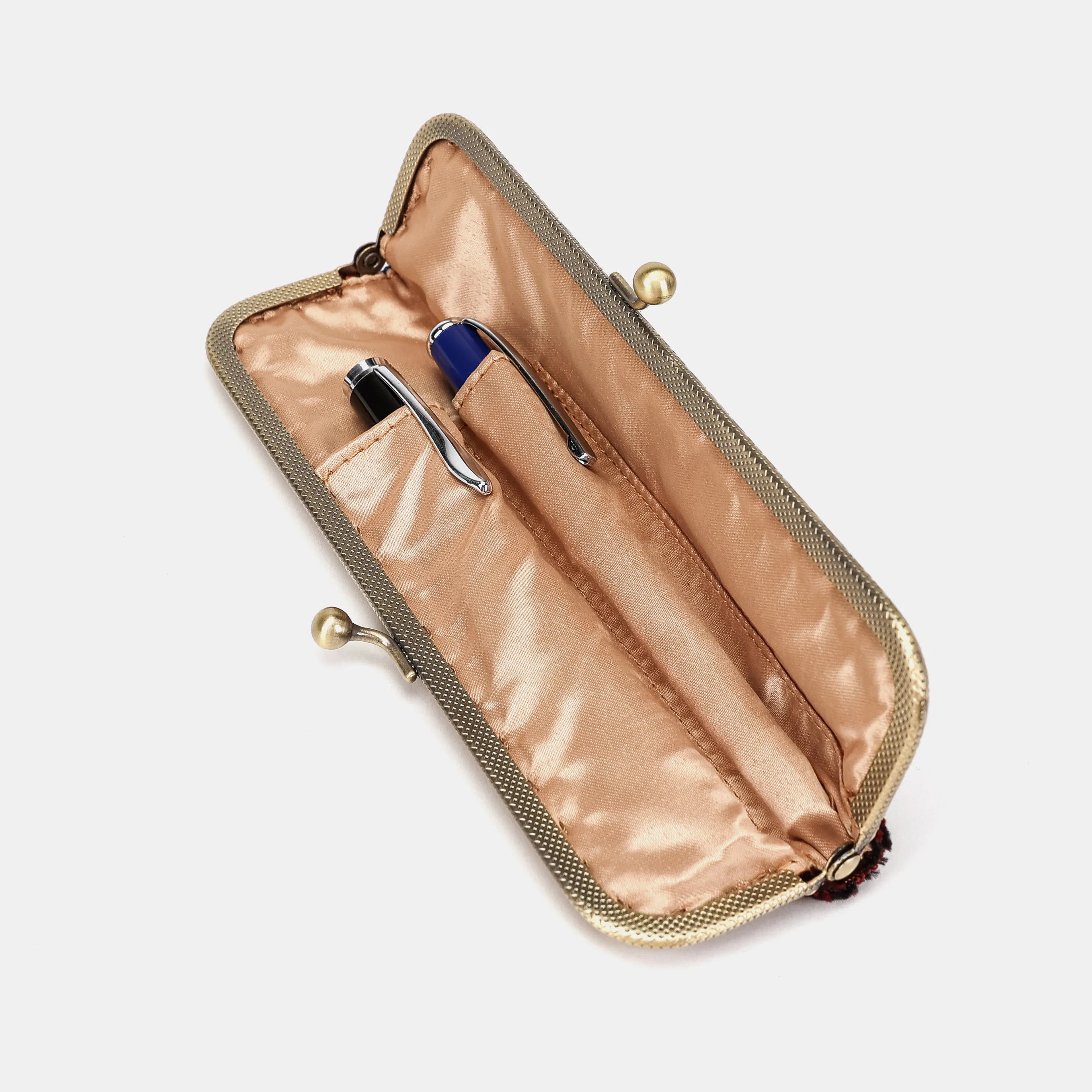 Revival Sephia Duo Pen Case Carpetbag of America inside