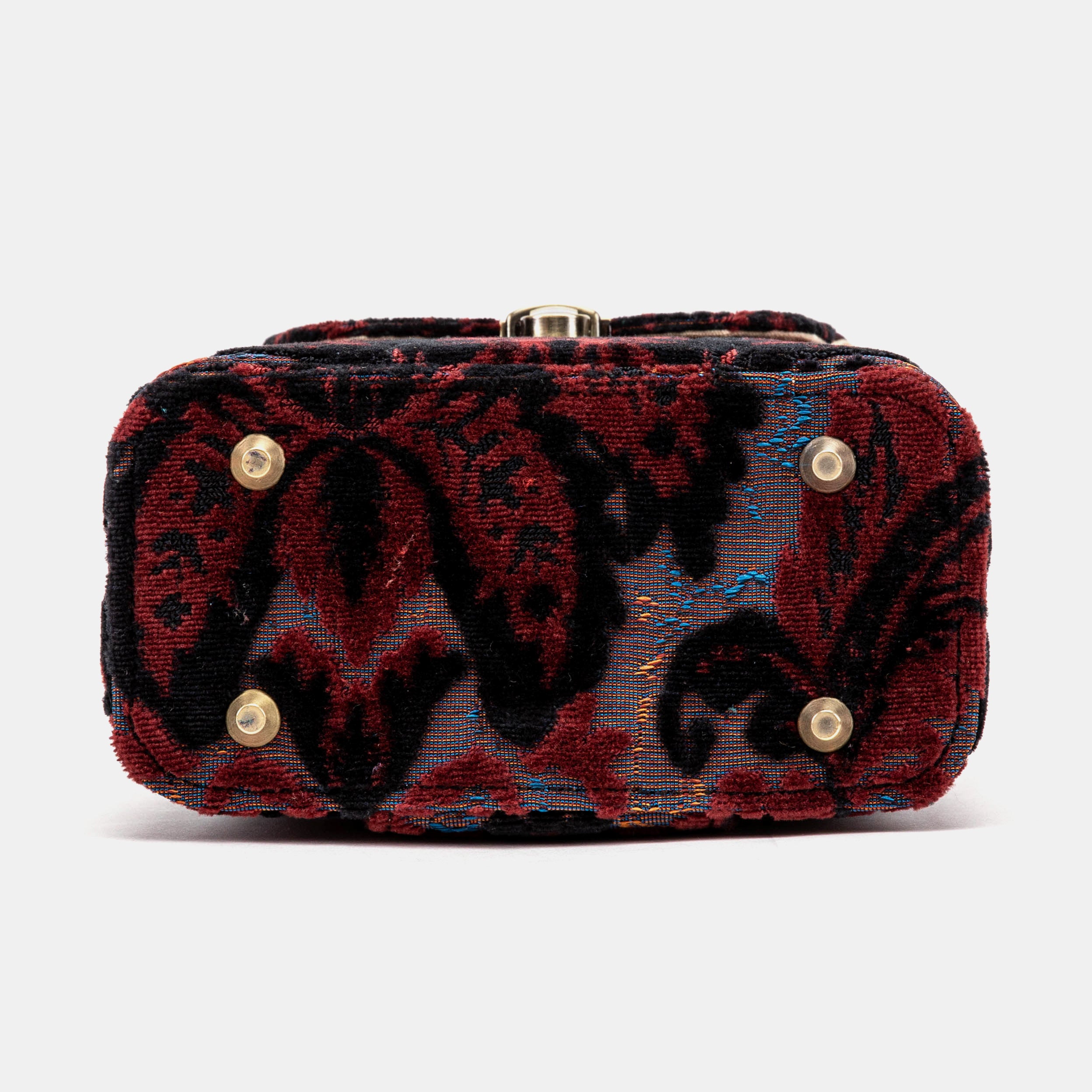 Burnout Velvet Revival Sephia Emma Small Train Case Crossbody bottom