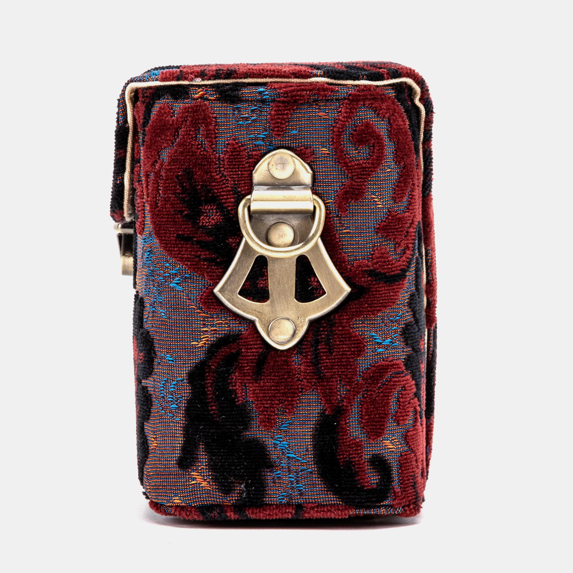 Burnout Velvet Revival Sephia Emma Small Train Case Crossbody side