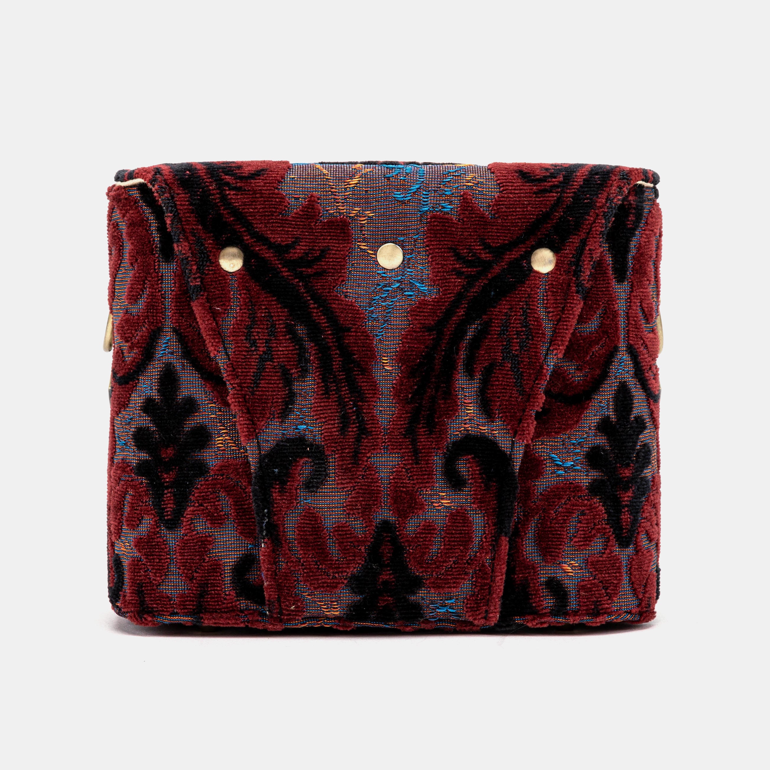 Burnout Velvet Revival Sephia Emma Small Train Case Crossbody back