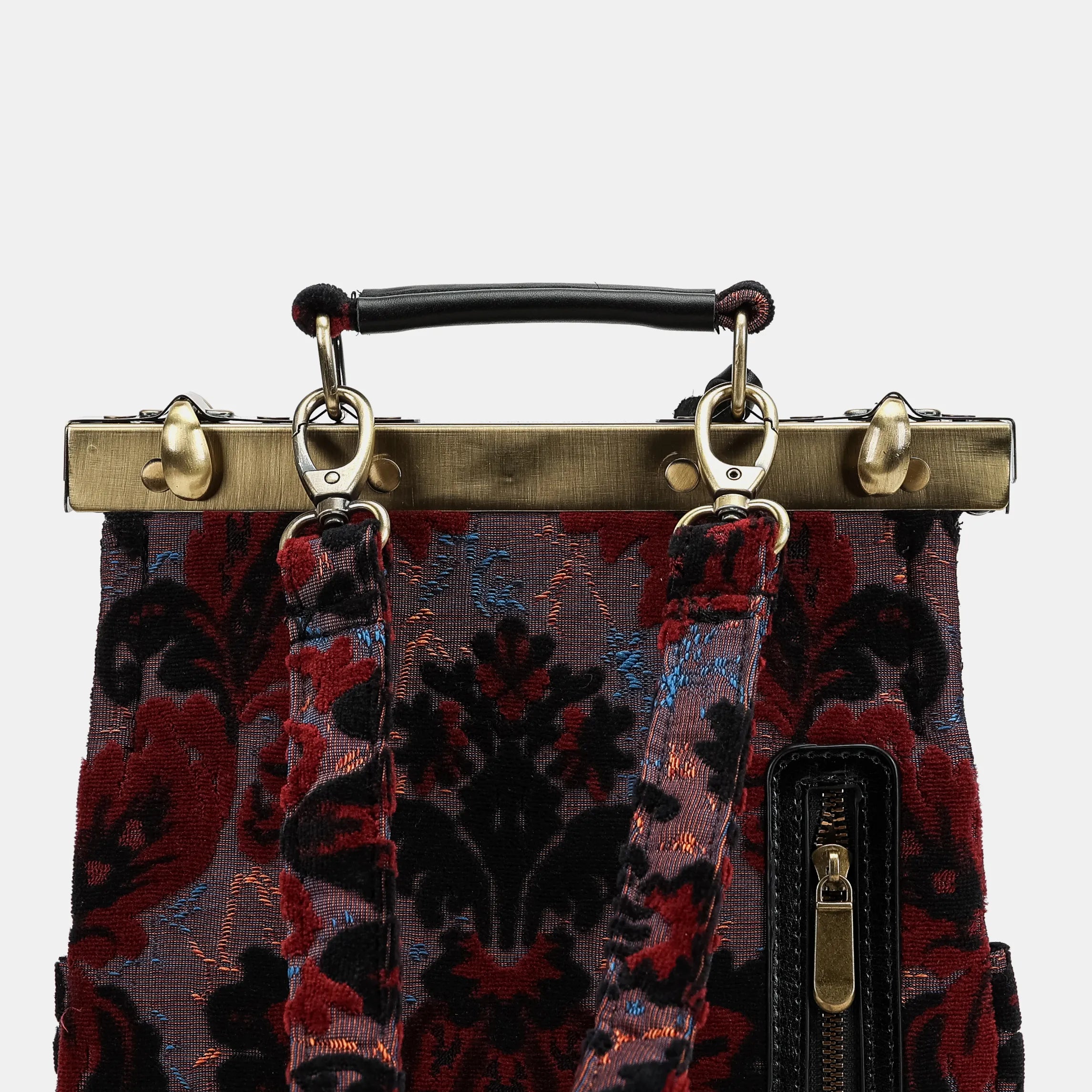 Burnout velvet Revival Sephia Helena Carpet Gladstone Backpack America back details