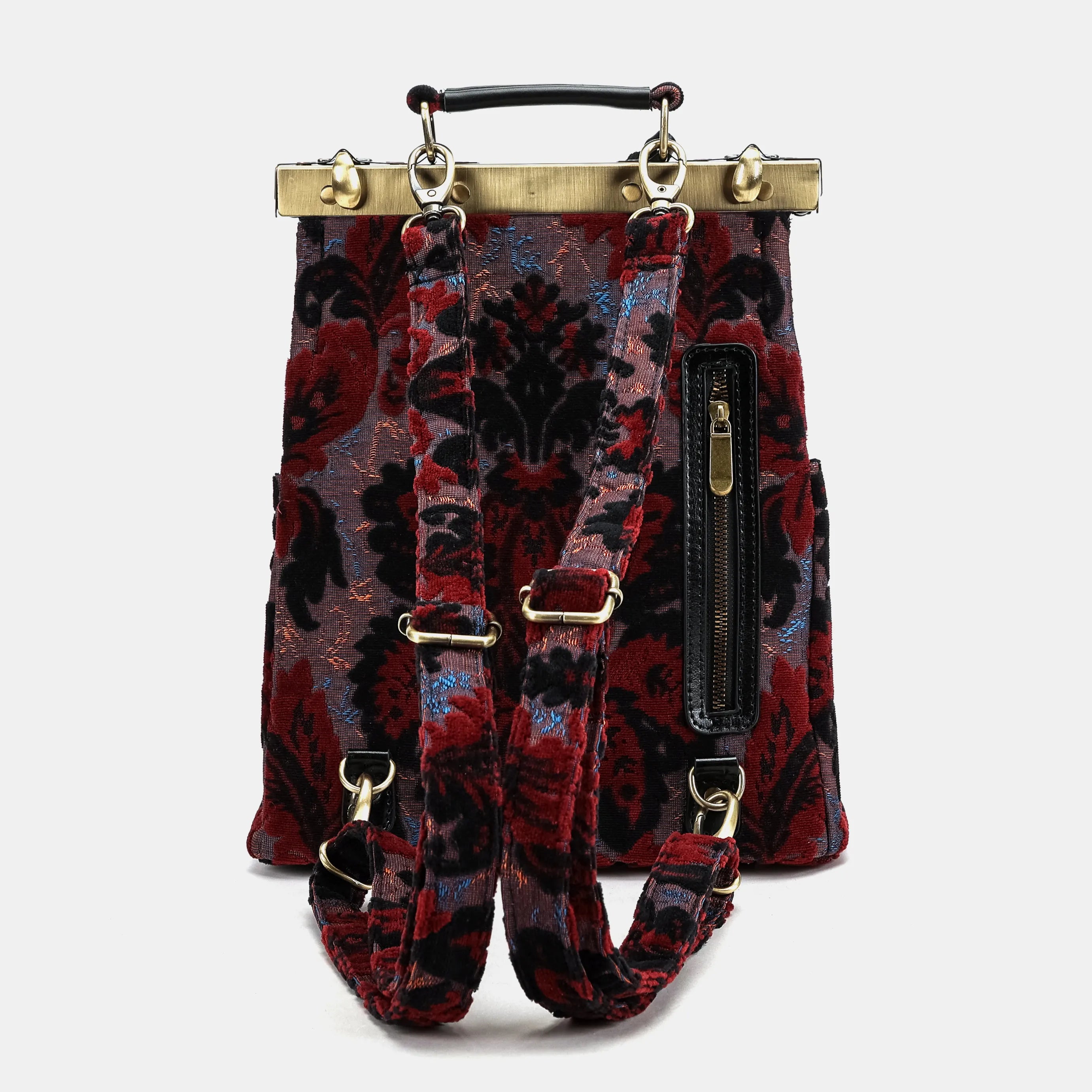 Burnout velvet Revival Sephia Helena Carpet Gladstone Backpack America back