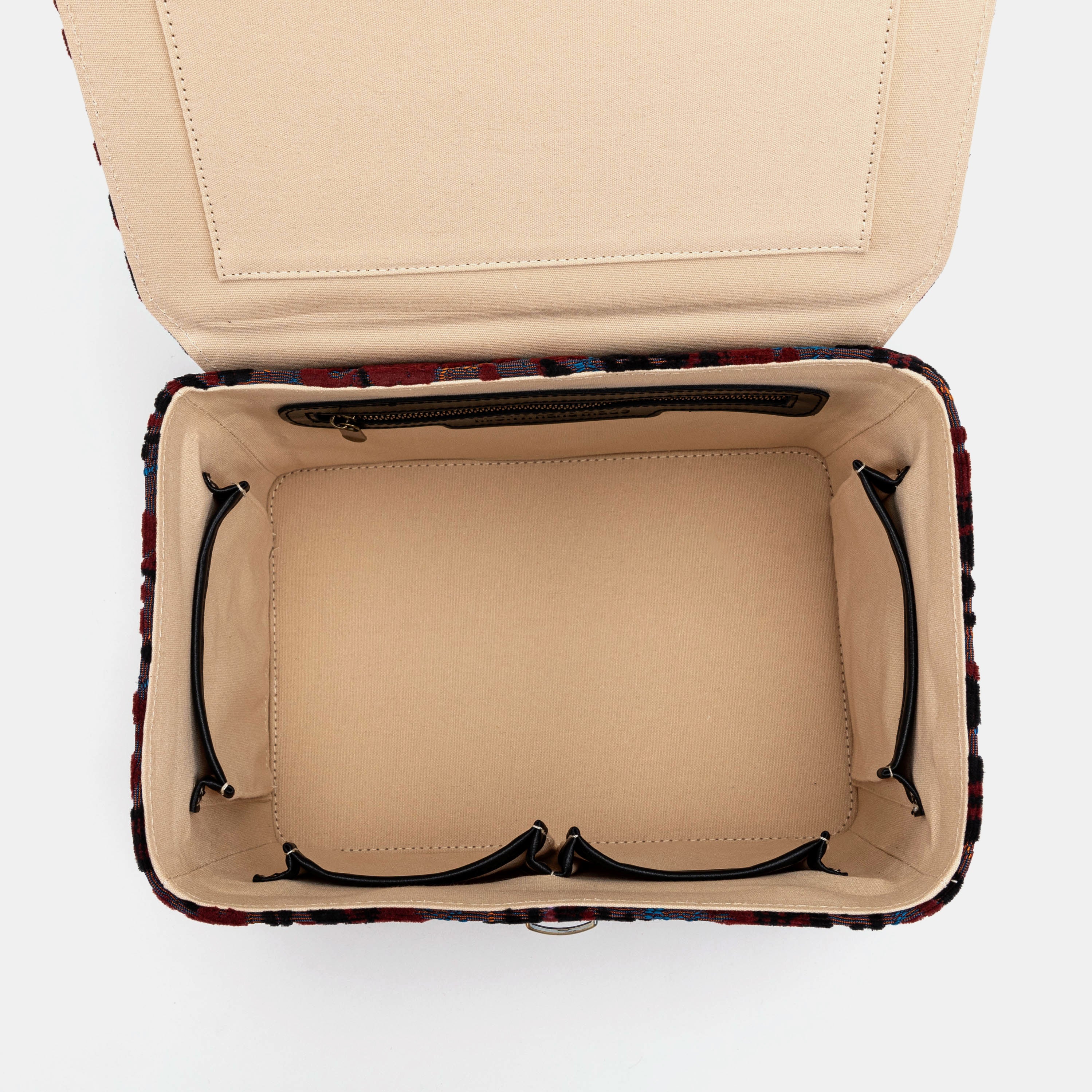 Burnout Velvet Revival Sephia Josephine Large Train Case inside