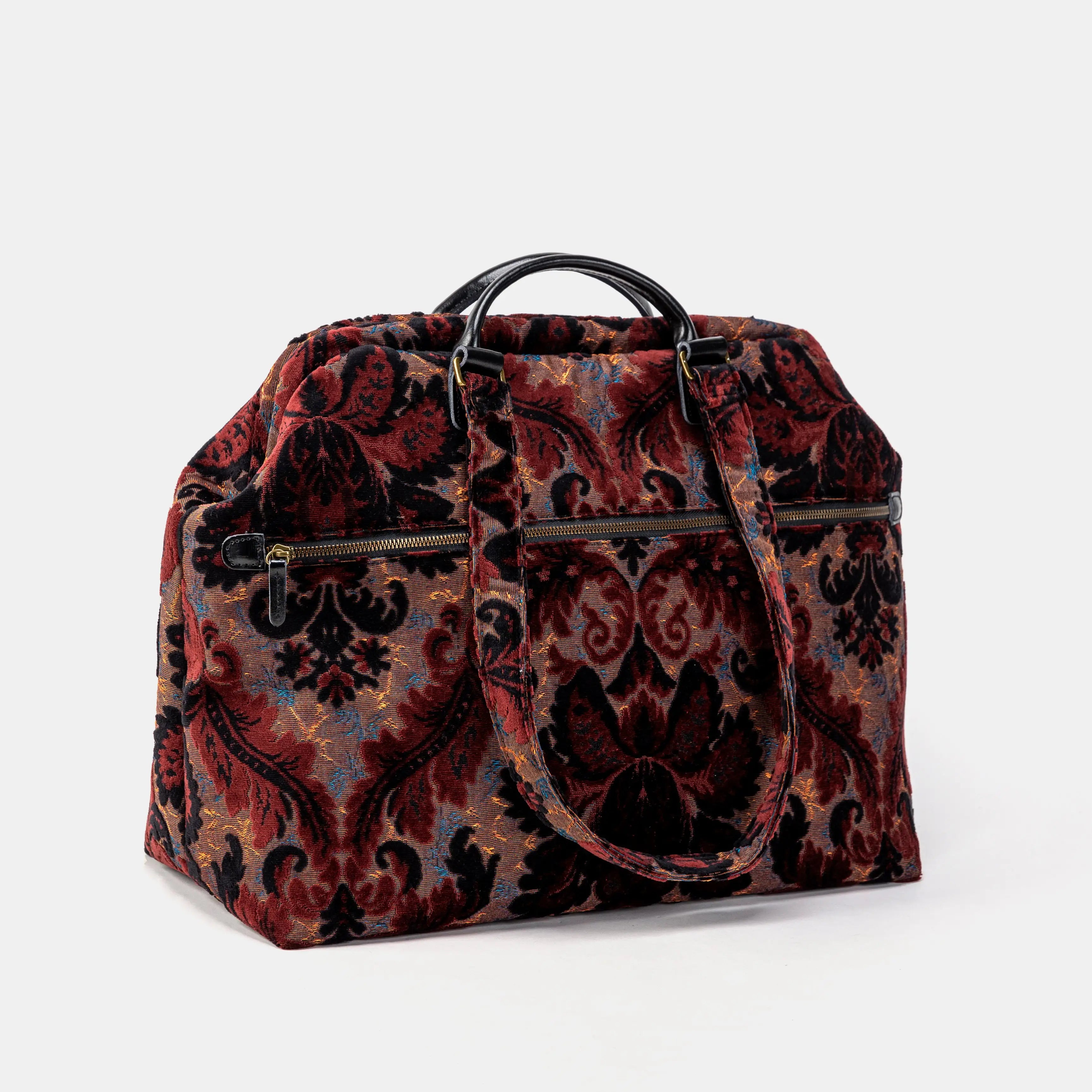 Burnout Velvet Revival Sephia Knitting Project Bag of America Front side