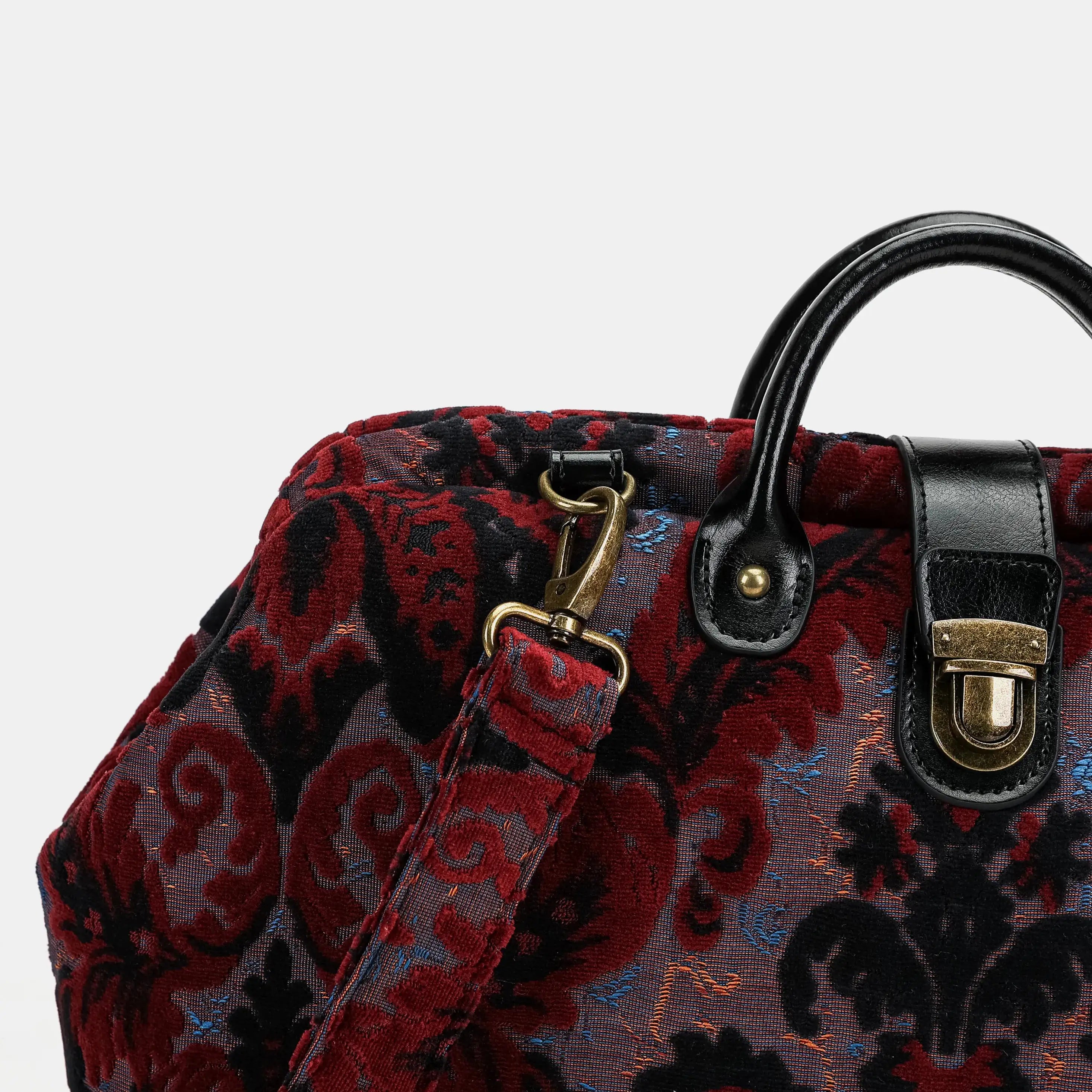 Burnout Velvet Revival Sephia Laptop Work Bag of America detail