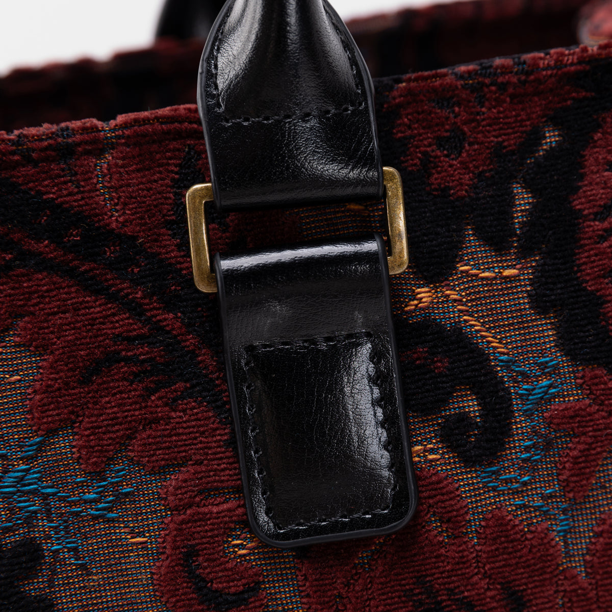 Burnout Velvet Revival Sephia Laptop Work Tote of America handle tab