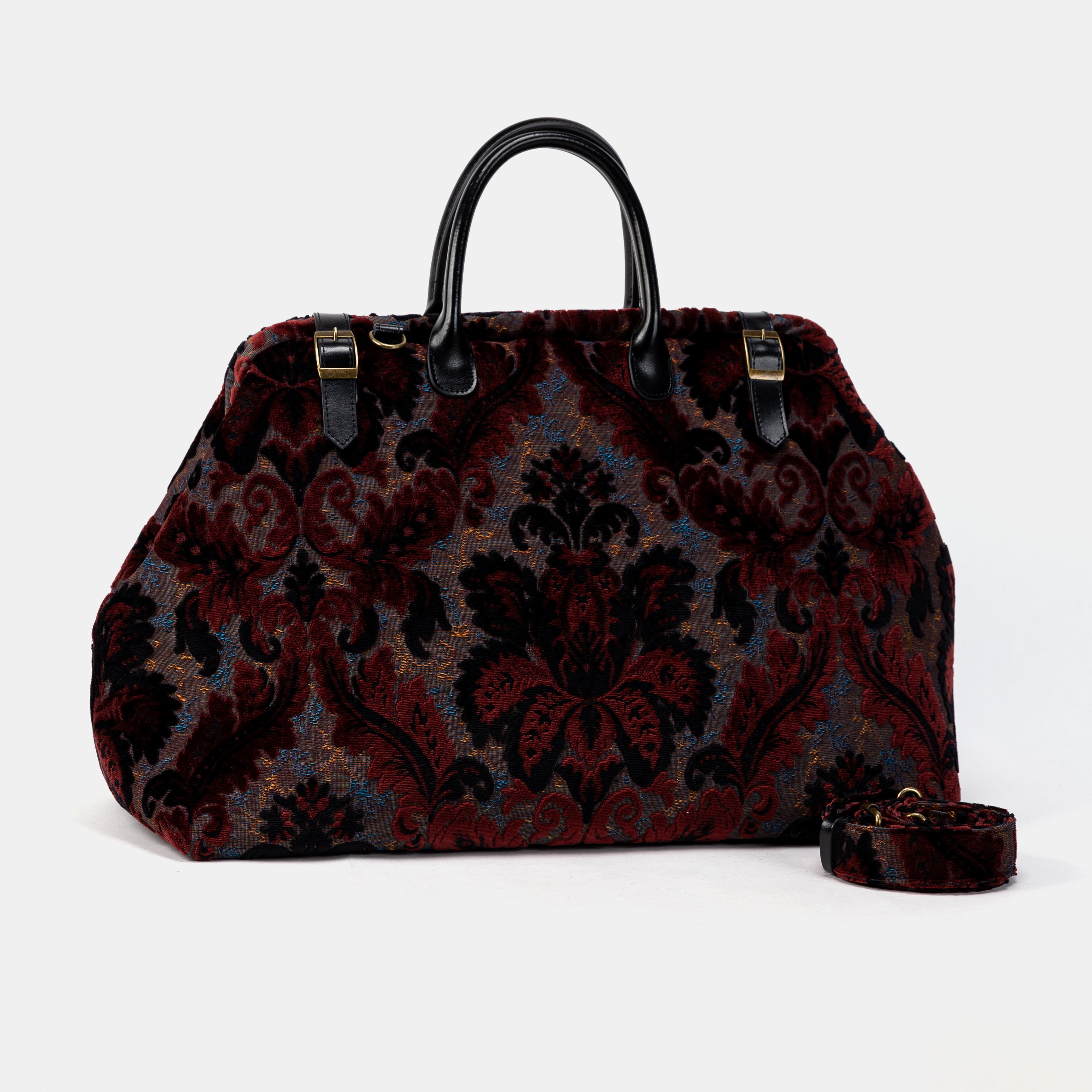 Burnout Velvet Revival Sephia Large Carpetbag  of America with belt