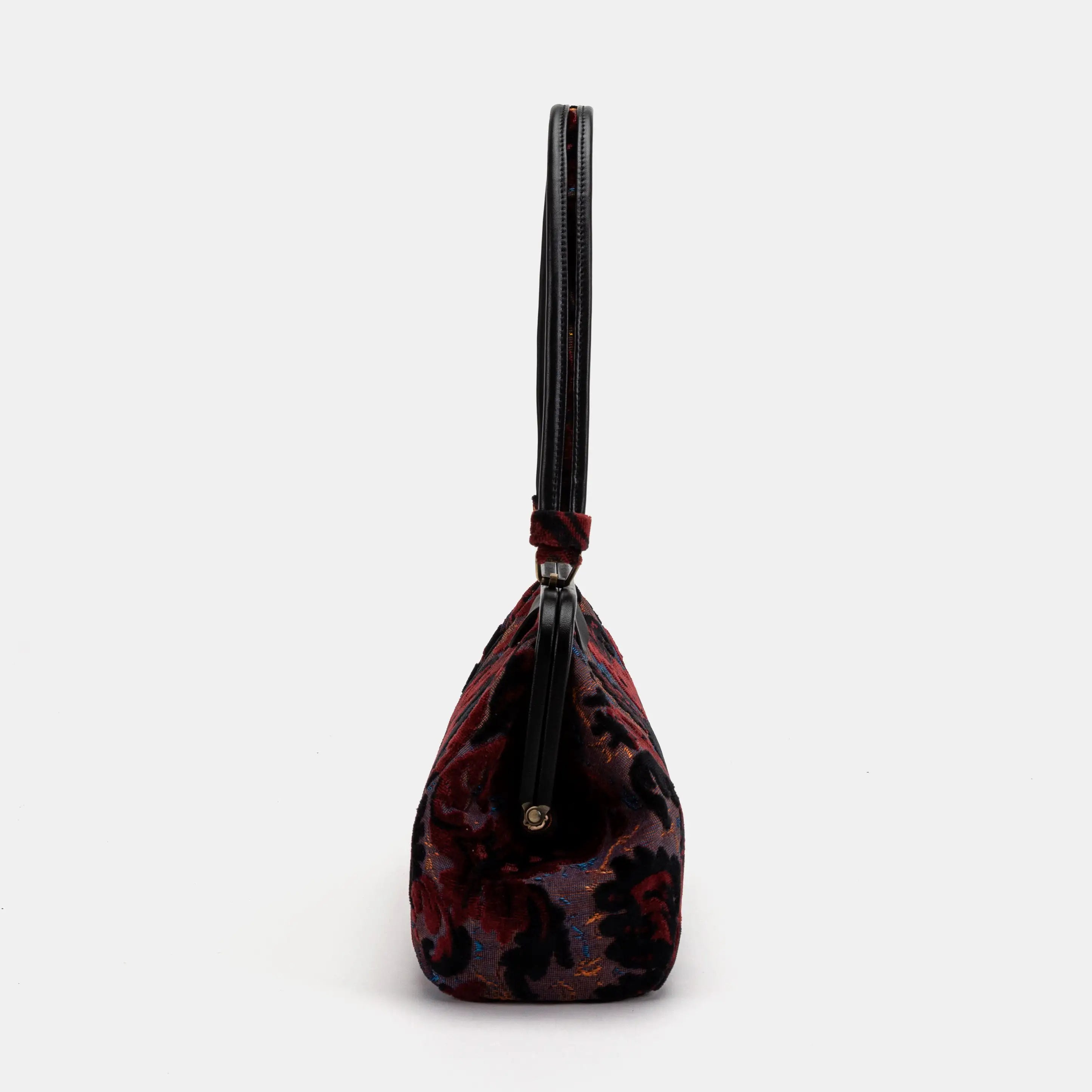 Burnout Velvet Revival Sephia Shoulder Bag of America  side