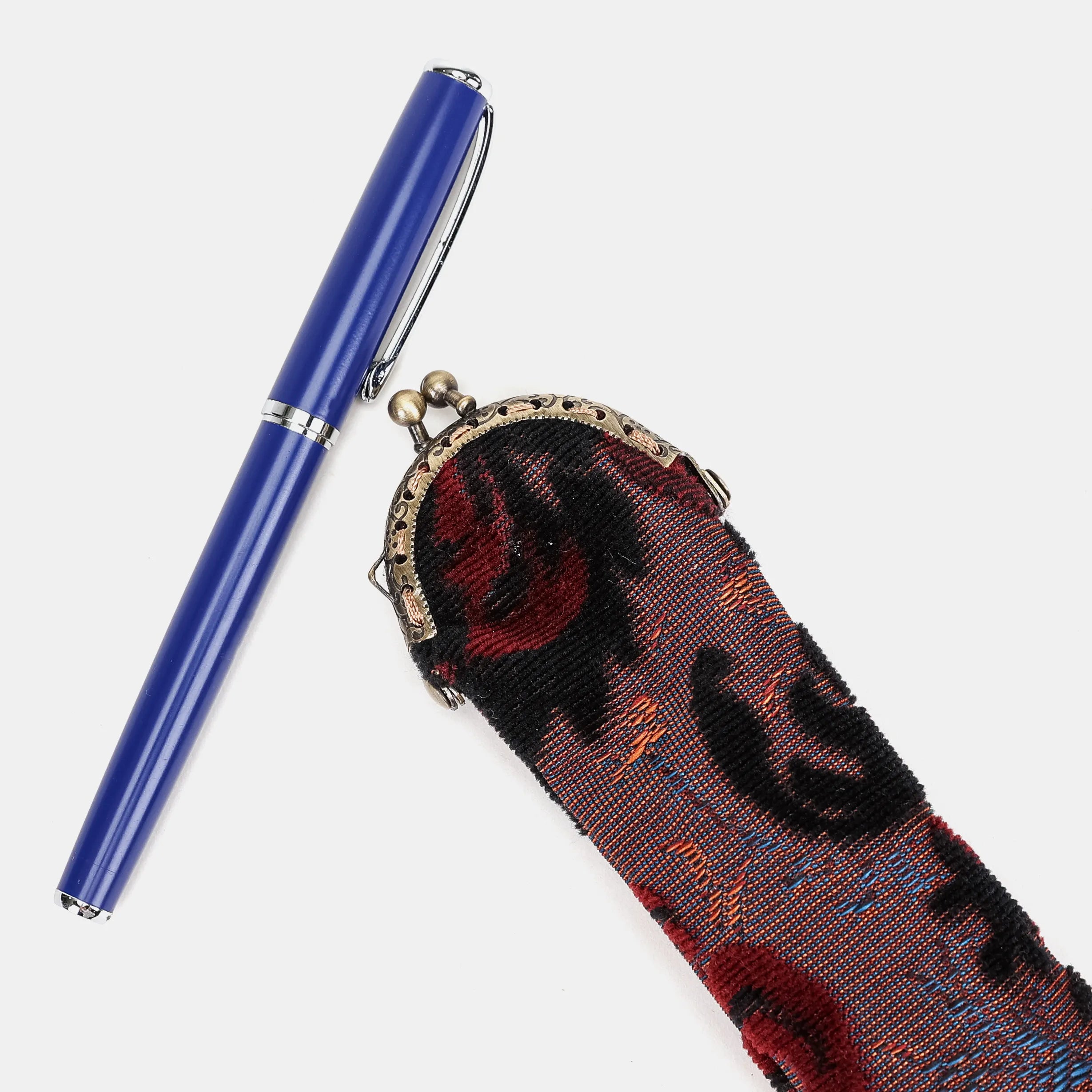 Burnout Velvet Revival Sephia Solo Pen Case Carpetbag of America with pen