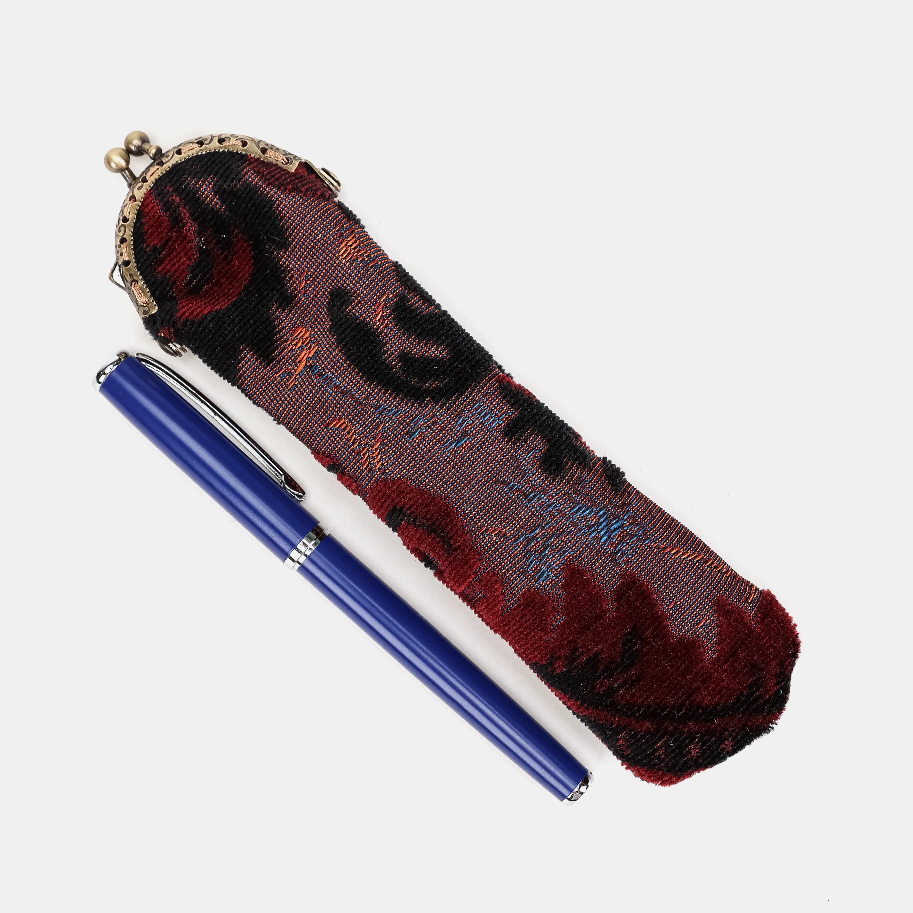 Burnout Velvet Revival Sephia Solo Pen Case Carpetbag of America main