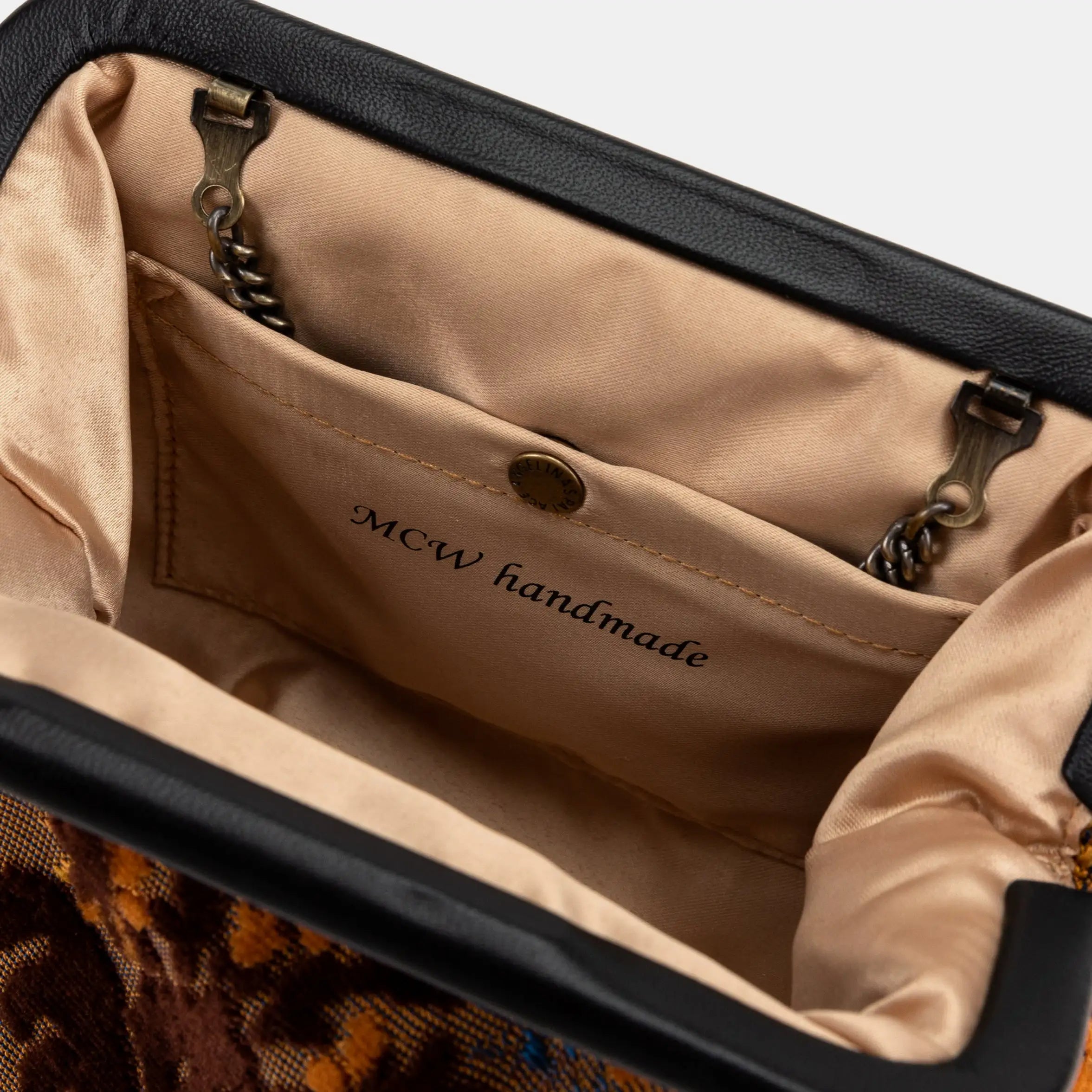 Burnout Velvet Revival Sienna Alma Clutch detail