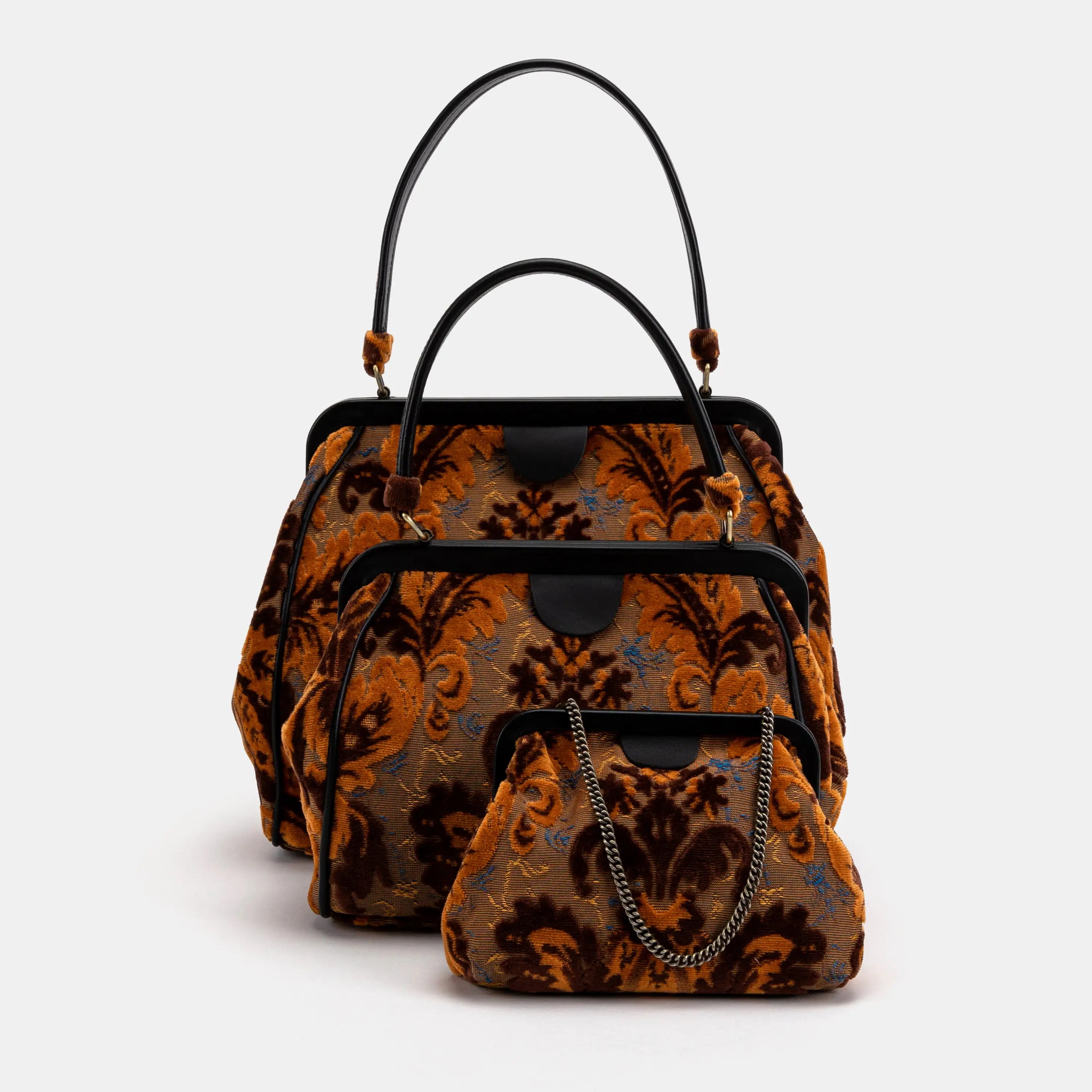 Burnout Velvet Revival Sienna Alma Carpet Bag of America