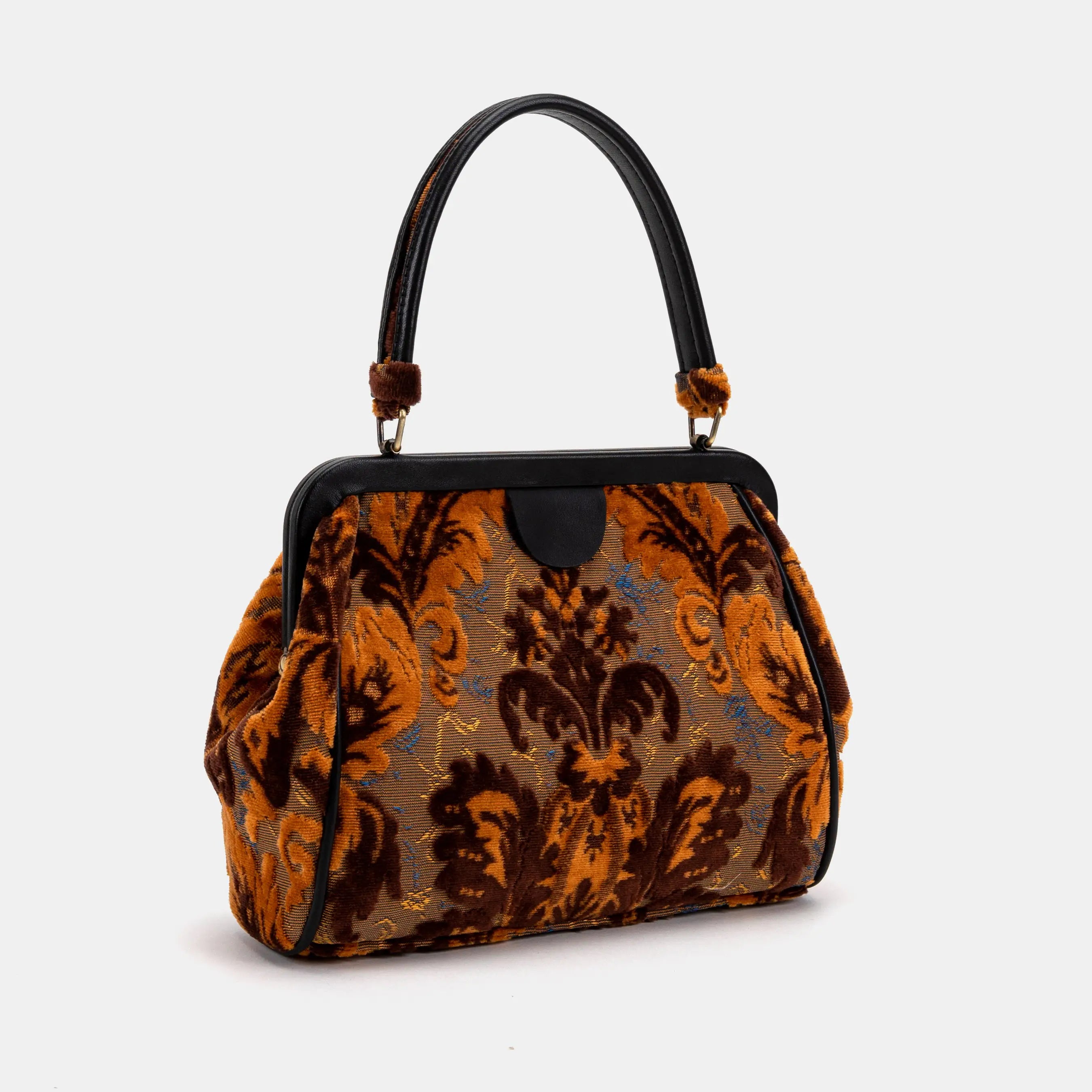 Burnout Velvet Revival Sienna Alma Carpet Bag of America front side