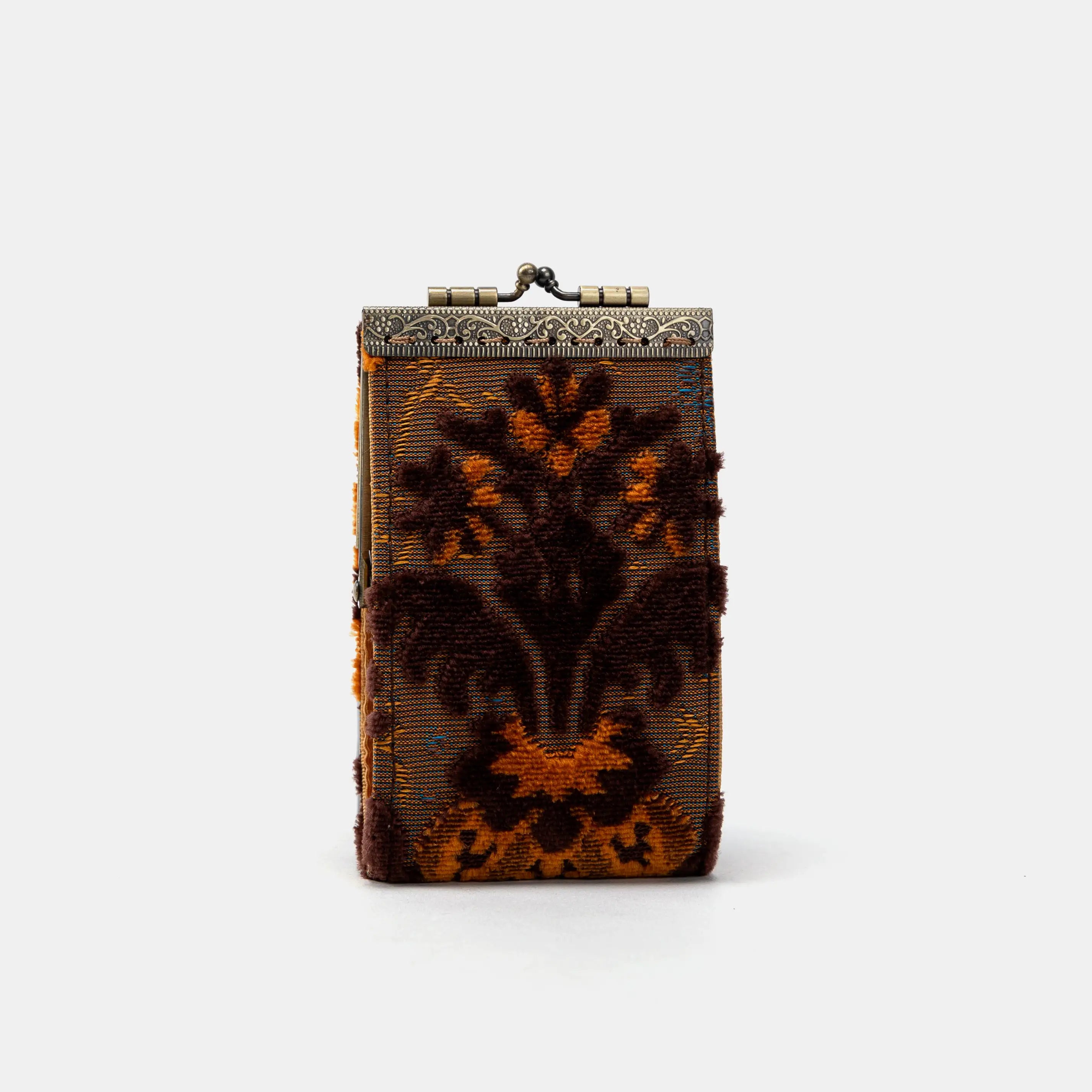 Burnout Velvet Revival Sienna Card Wallet of America Front