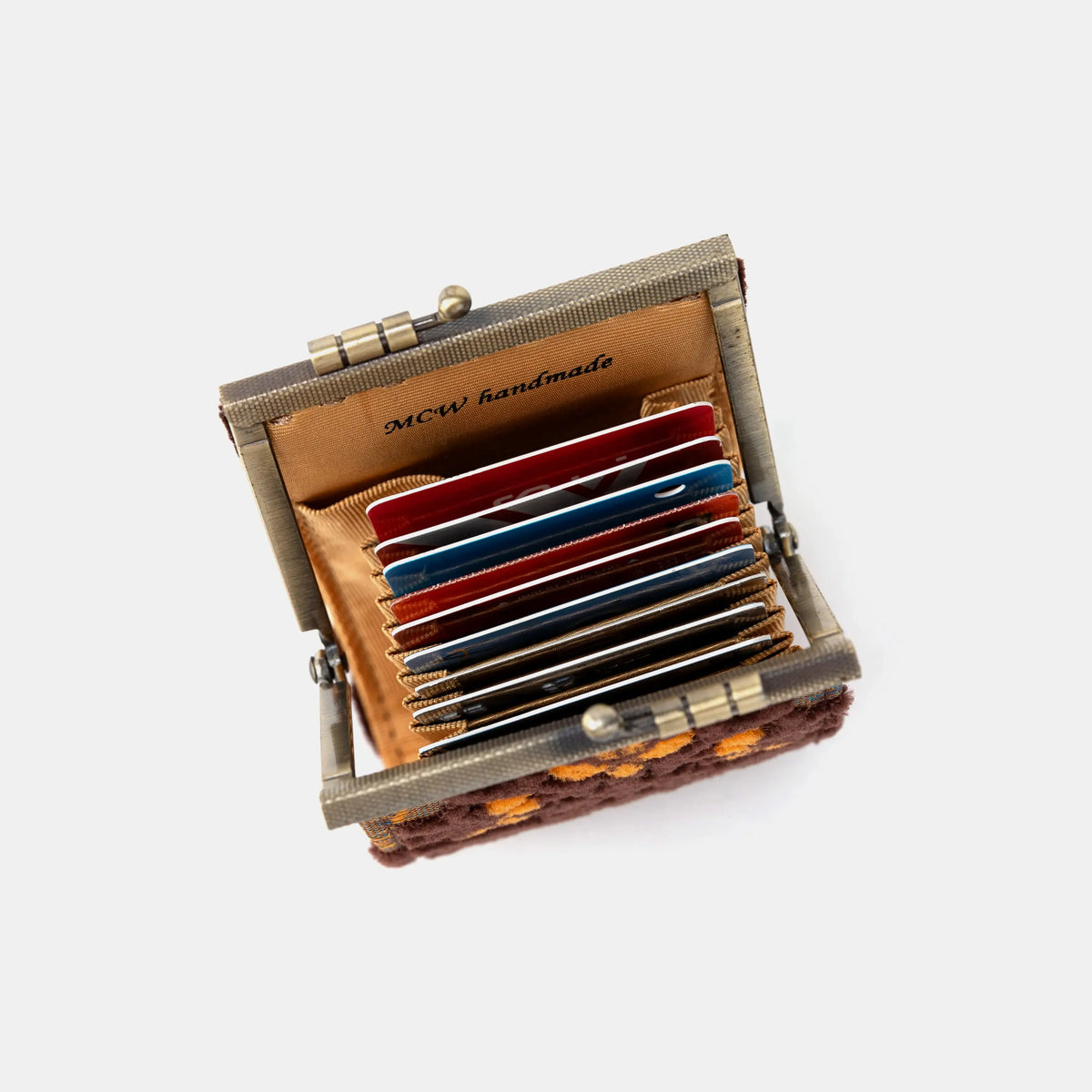 Burnout Velvet Revival Sienna Card Wallet of America Top