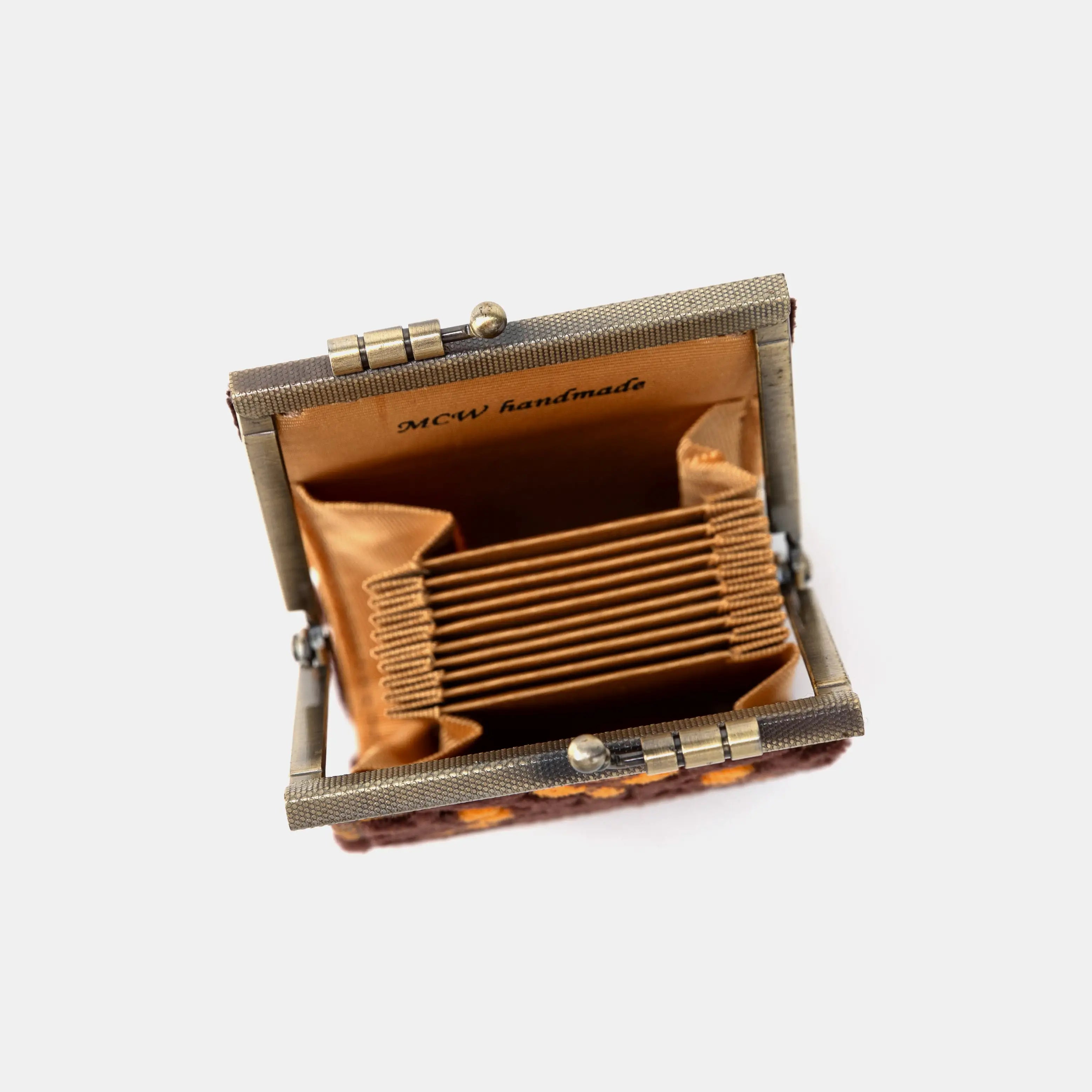 Burnout Velvet Revival Sienna Card Wallet of America Inside