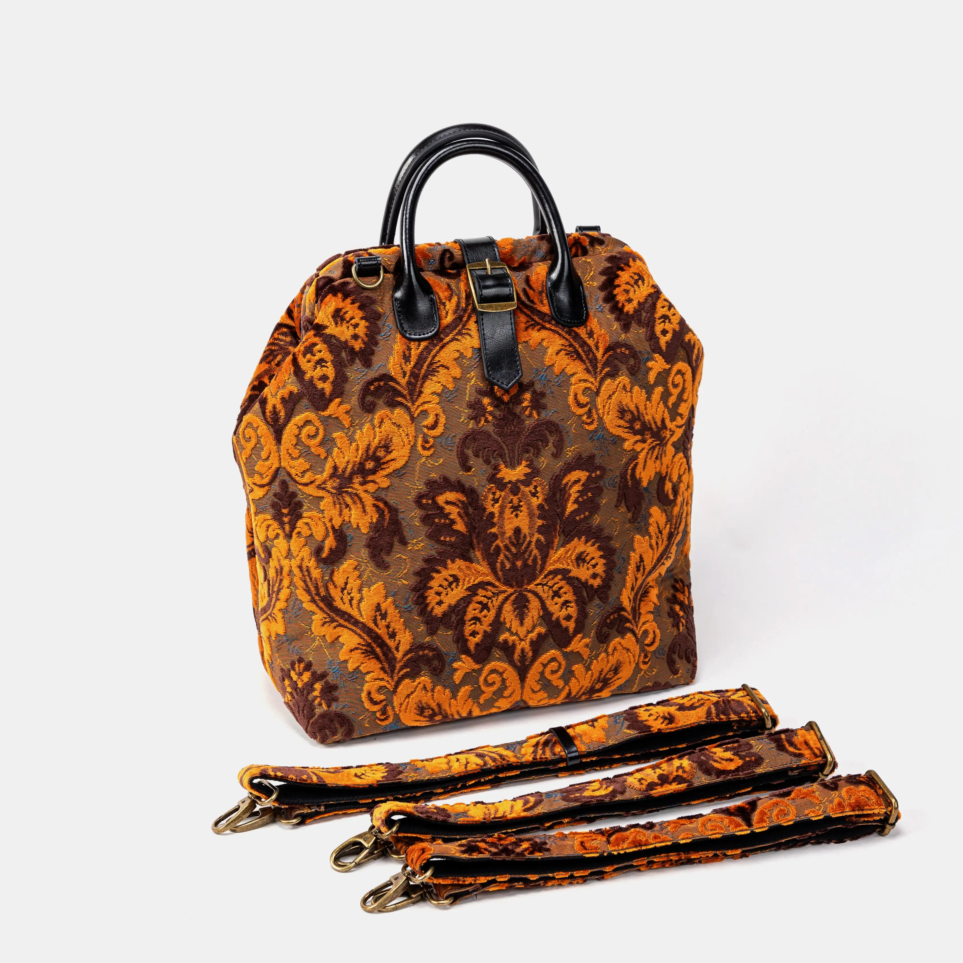 Burnout Velvet Revival Sienna Carpet Laptop Backpack of America overview