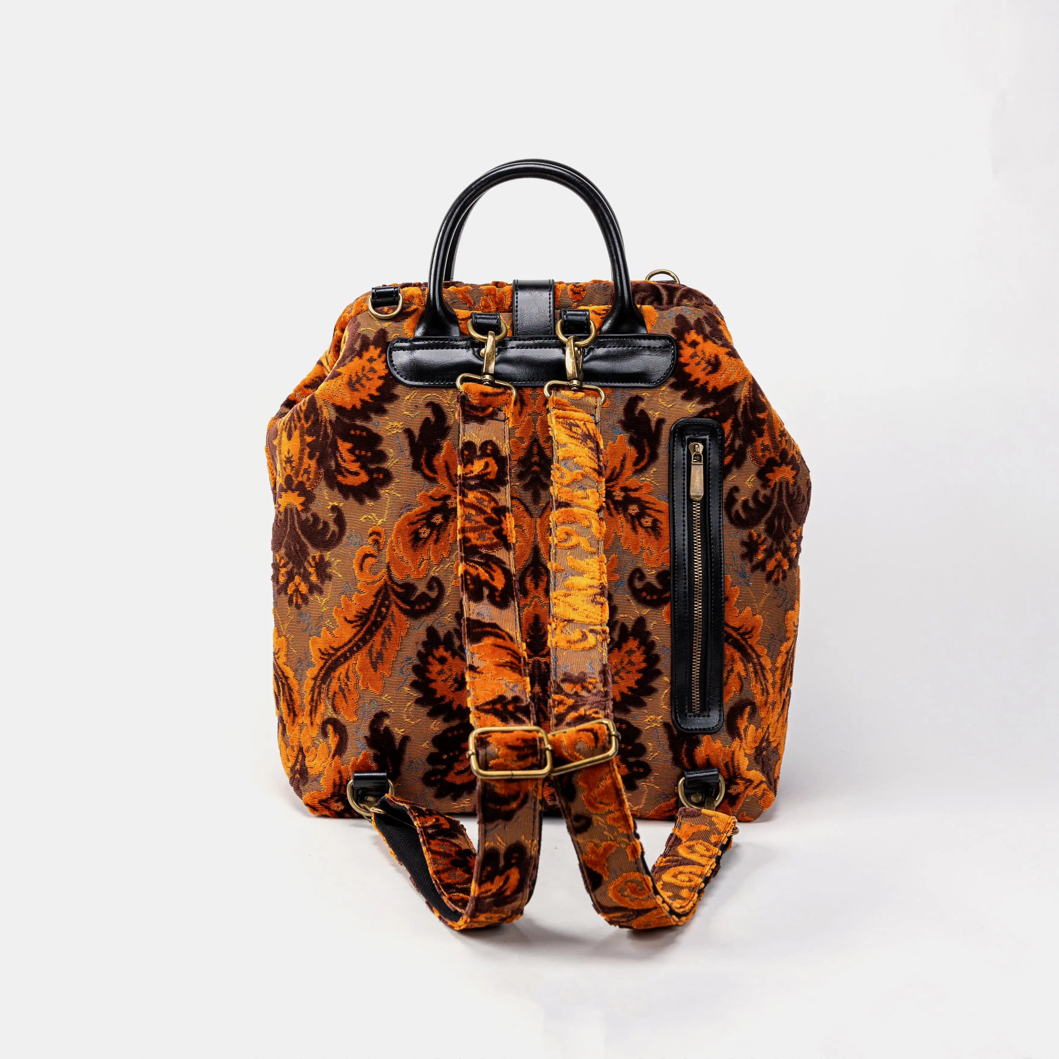 Burnout Velvet Revival Sienna Carpet Laptop Backpack of America back