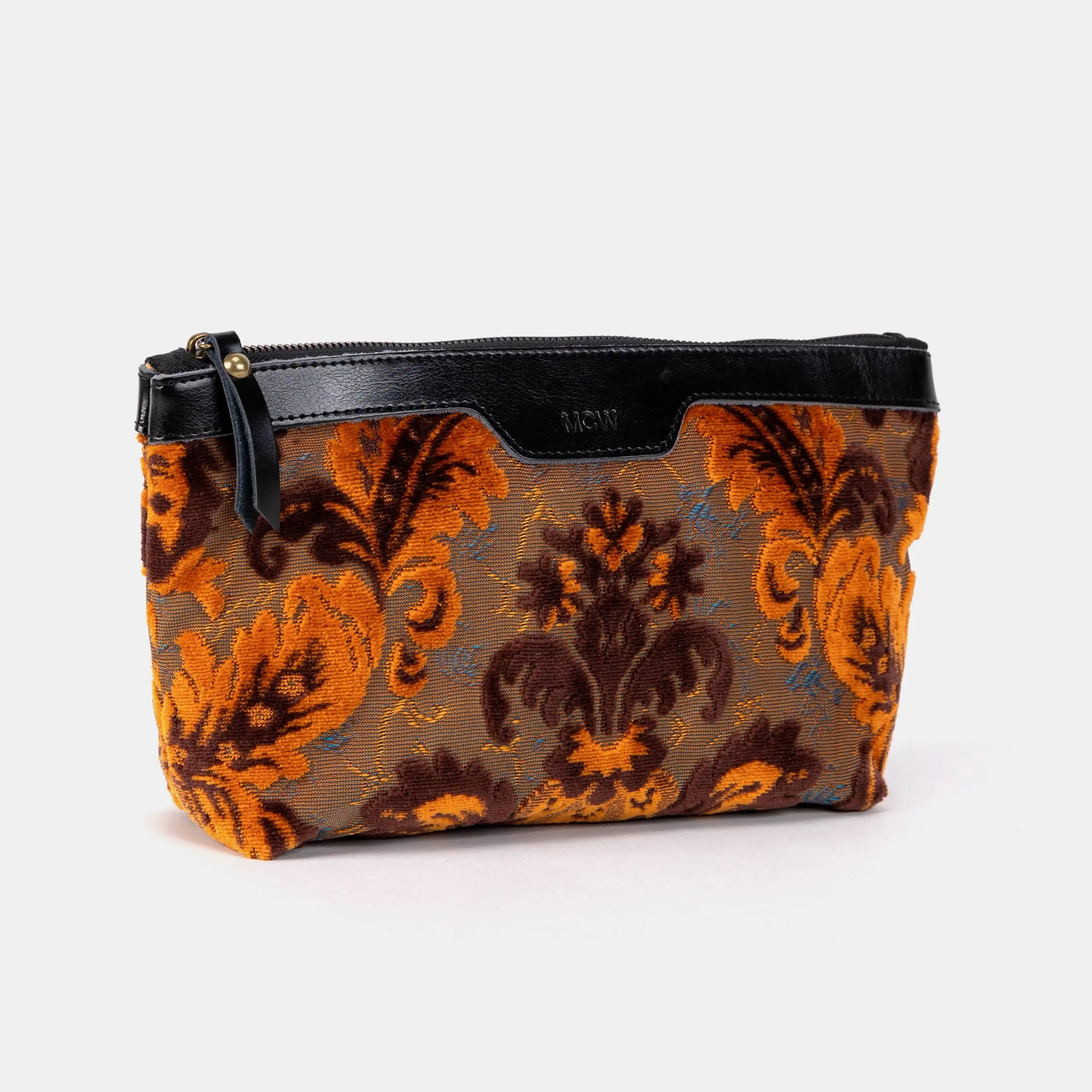 Burnout Velvet Revival Sienna Carpet Makeup Bag of America side